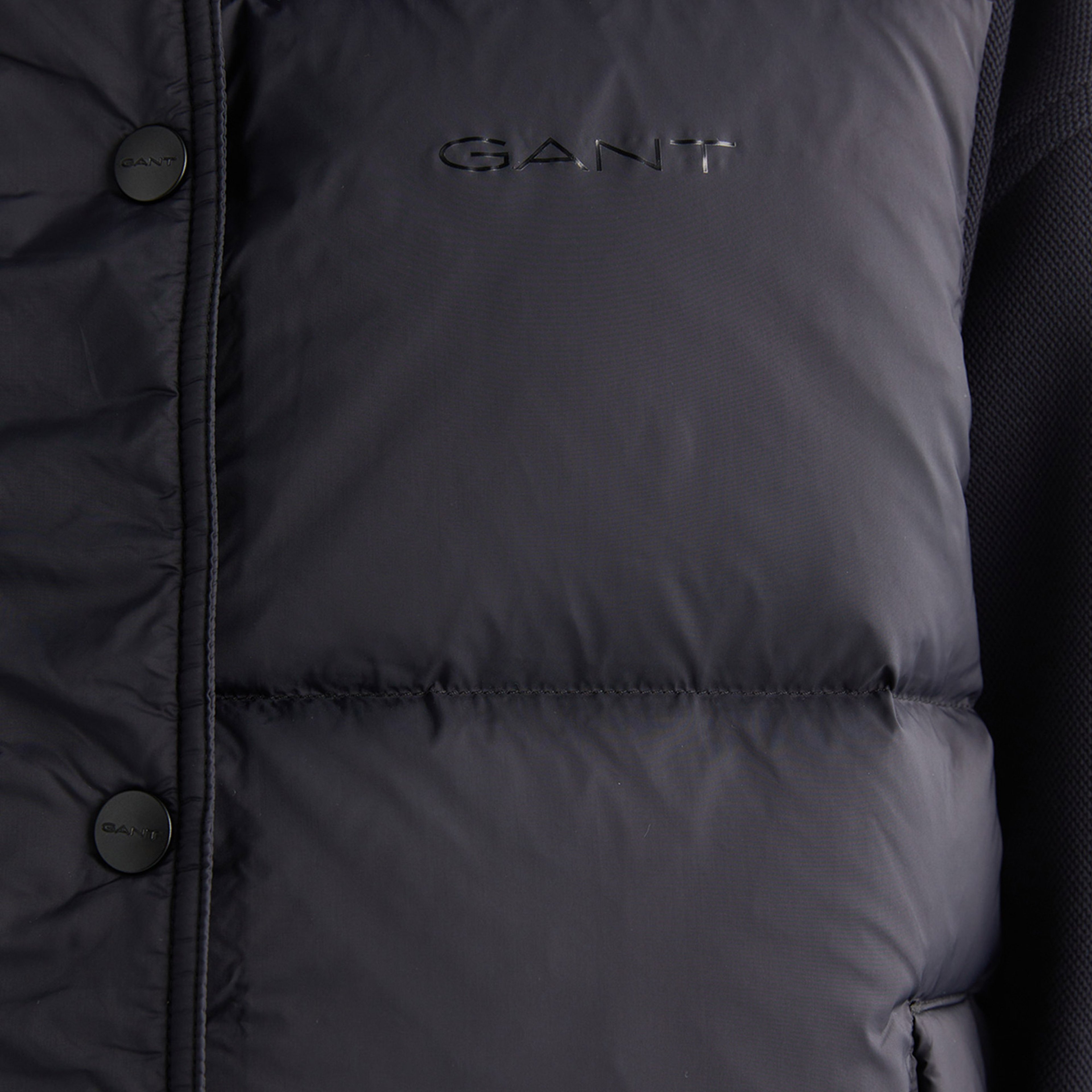 GANT Kadın Siyah Relaxed Fit Fermuarlı Logolu Yelek