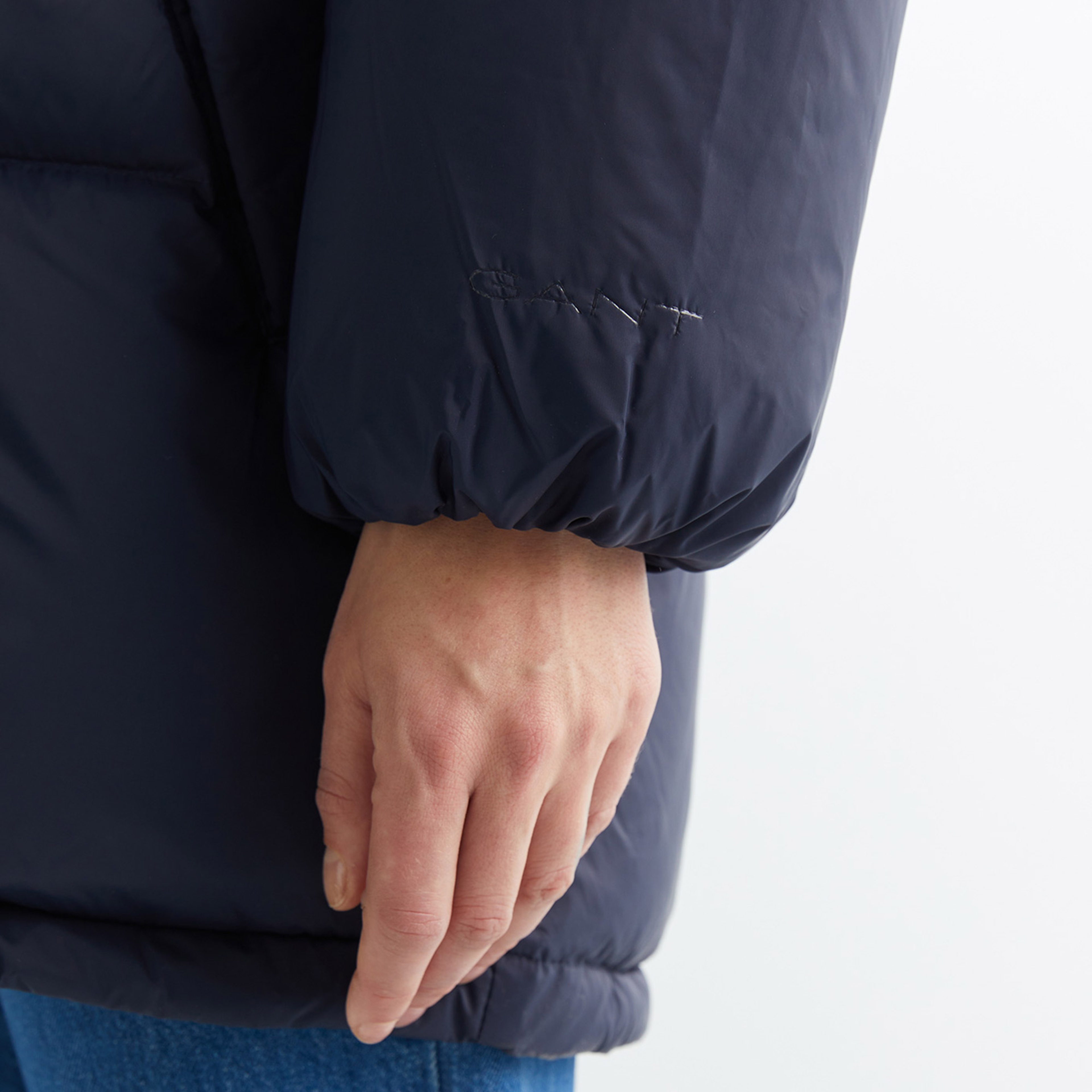 GANT Kadın Lacivert Kapüşonlu Kaz Tüyü Mont