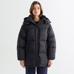 GANT Kadın Siyah Relaxed Fit Kapüşonlu Mont