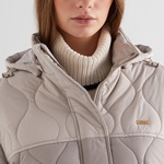 GANT Kadın Bej Kapüşonlu Kapitone Mont