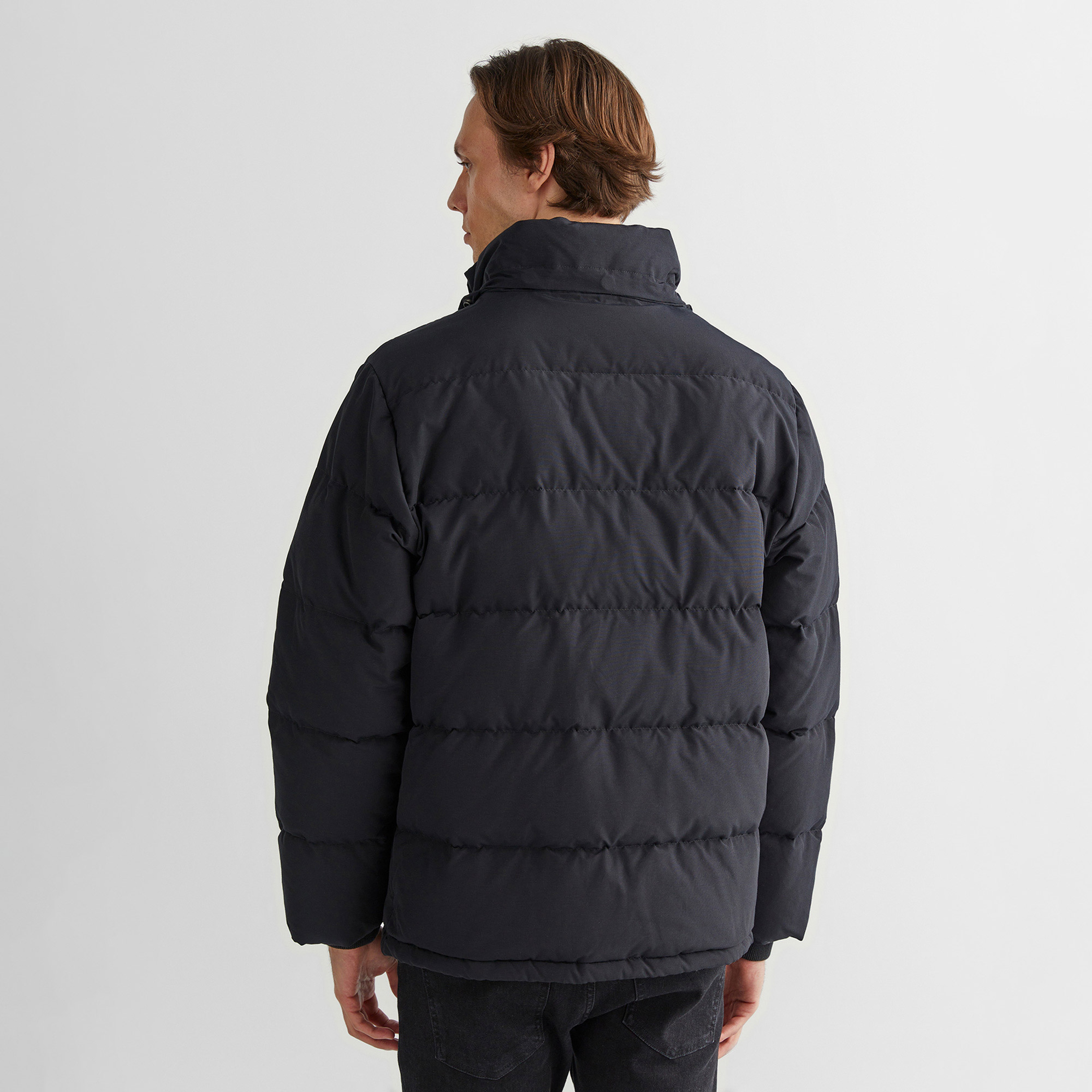 GANT Erkek Siyah Kapüşonlu Mont