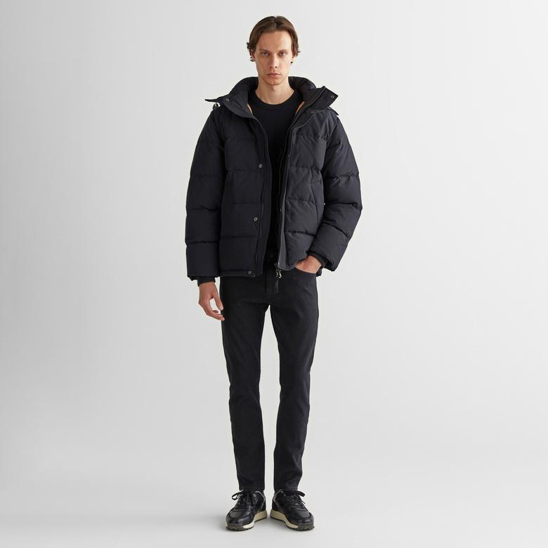 GANT Erkek Siyah Kapüşonlu Mont