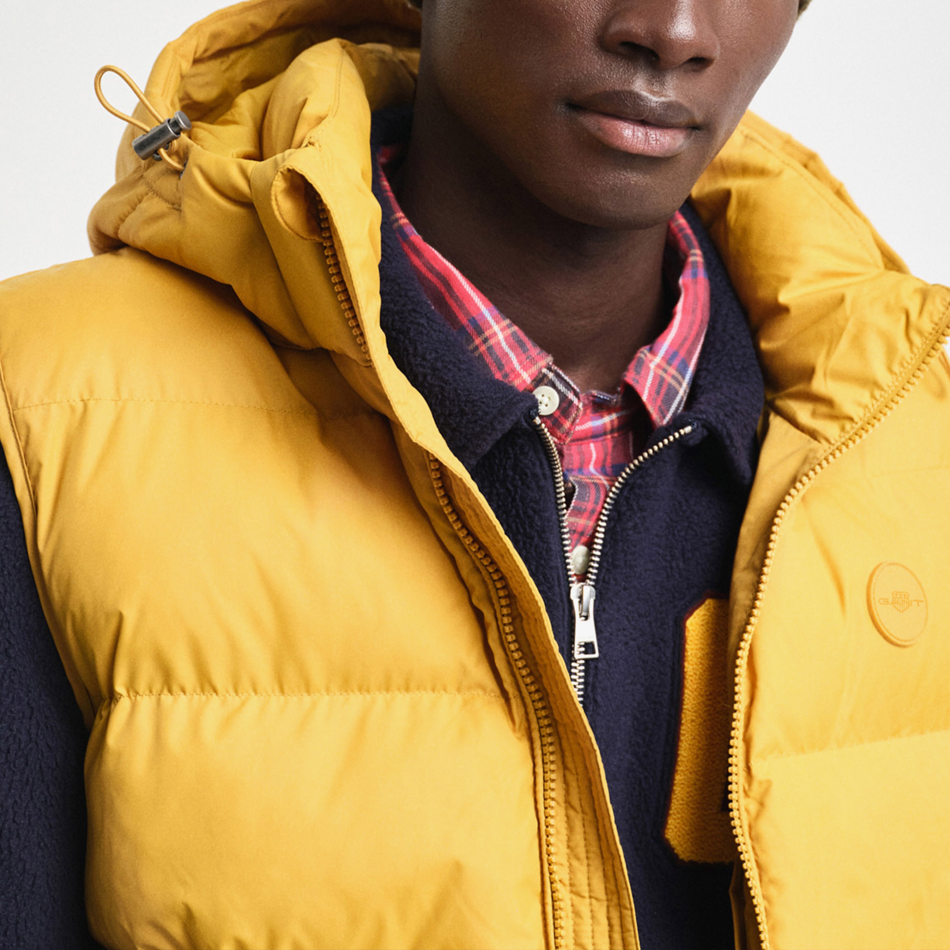 GANT Erkek Sarı Regular Fit Kapüşonlu Yelek