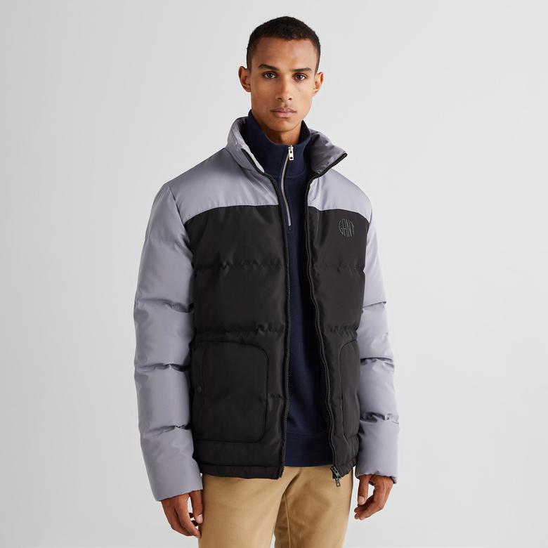 GANT Erkek Siyah Dik Yaka Logolu Mont