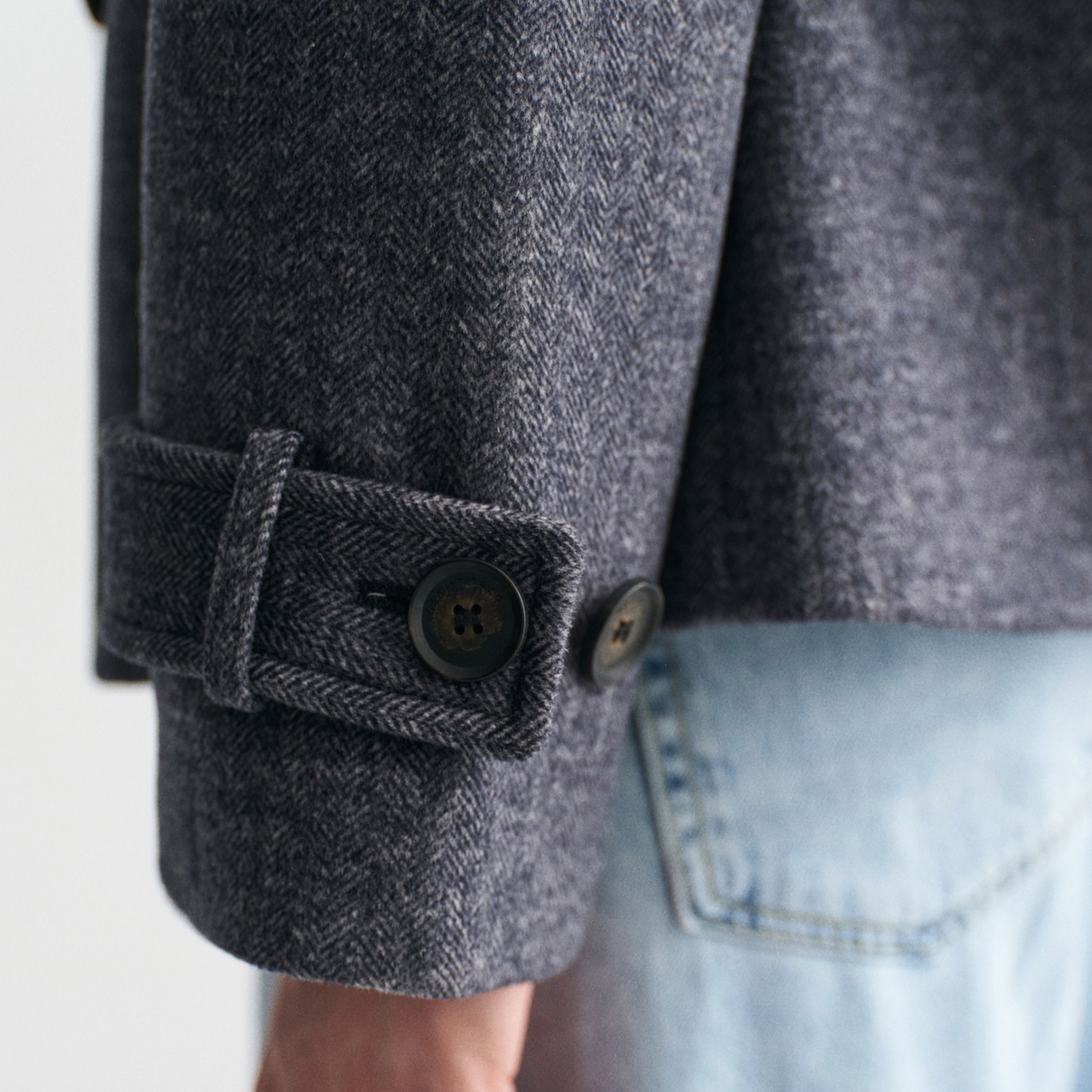 GANT Kadın Lacivert Klasik Yaka Kaban