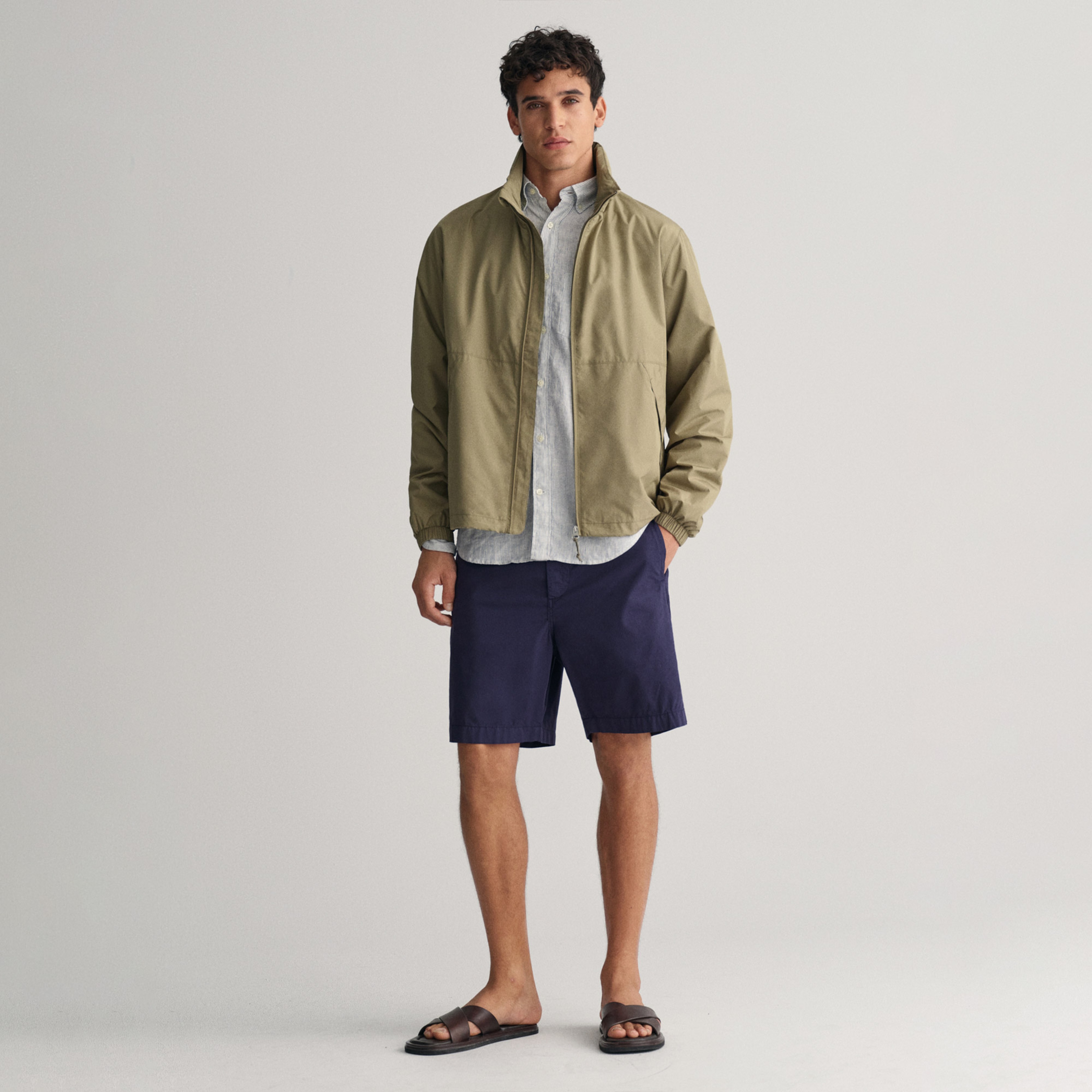 GANT Erkek Yeşil Kapüşonlu Rüzgarlık