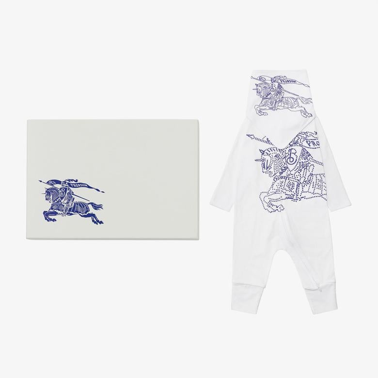 Burberry Çocuk Beyaz Bebek Seti