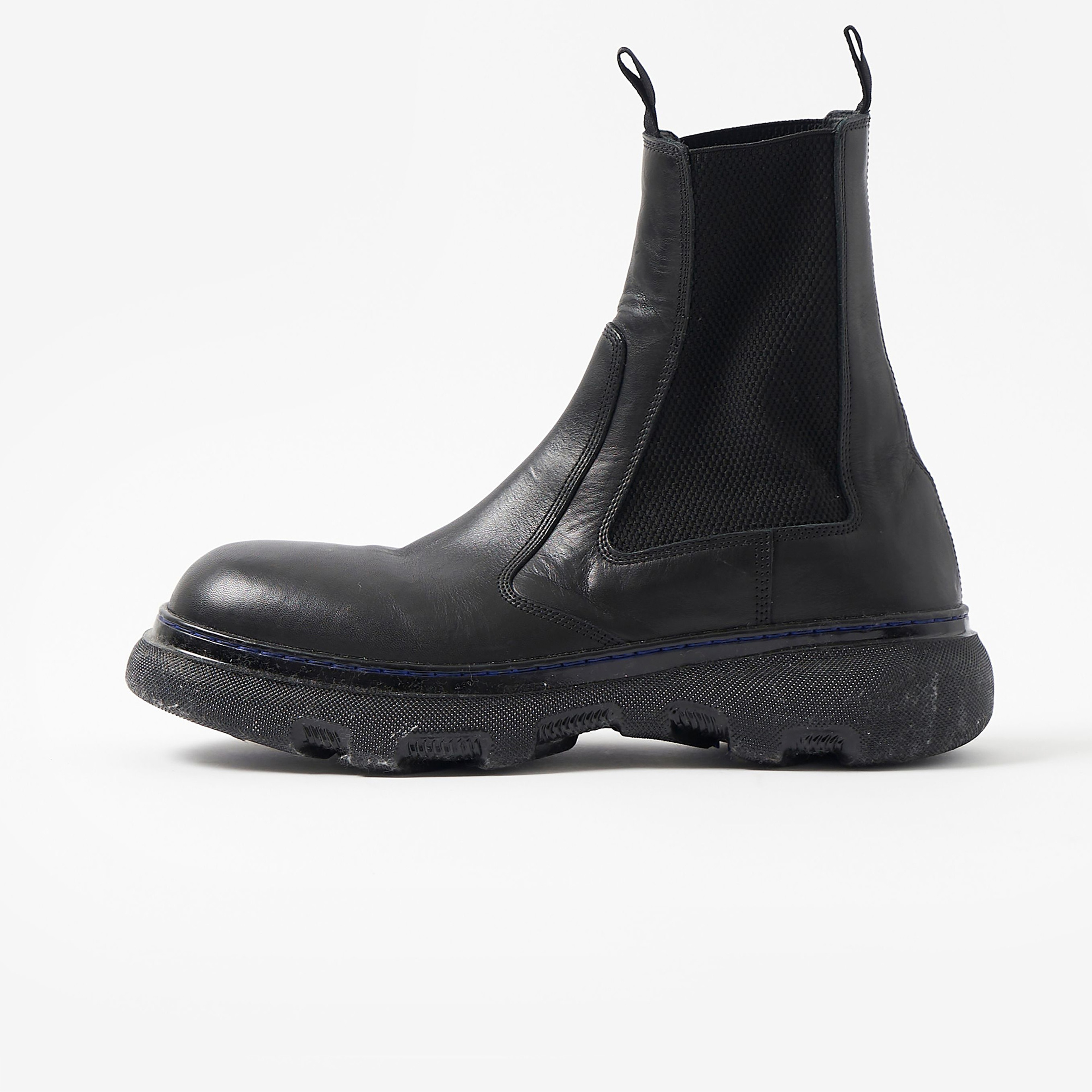 Burberry Leather Creeper Chelsea Erkek Siyah Bot