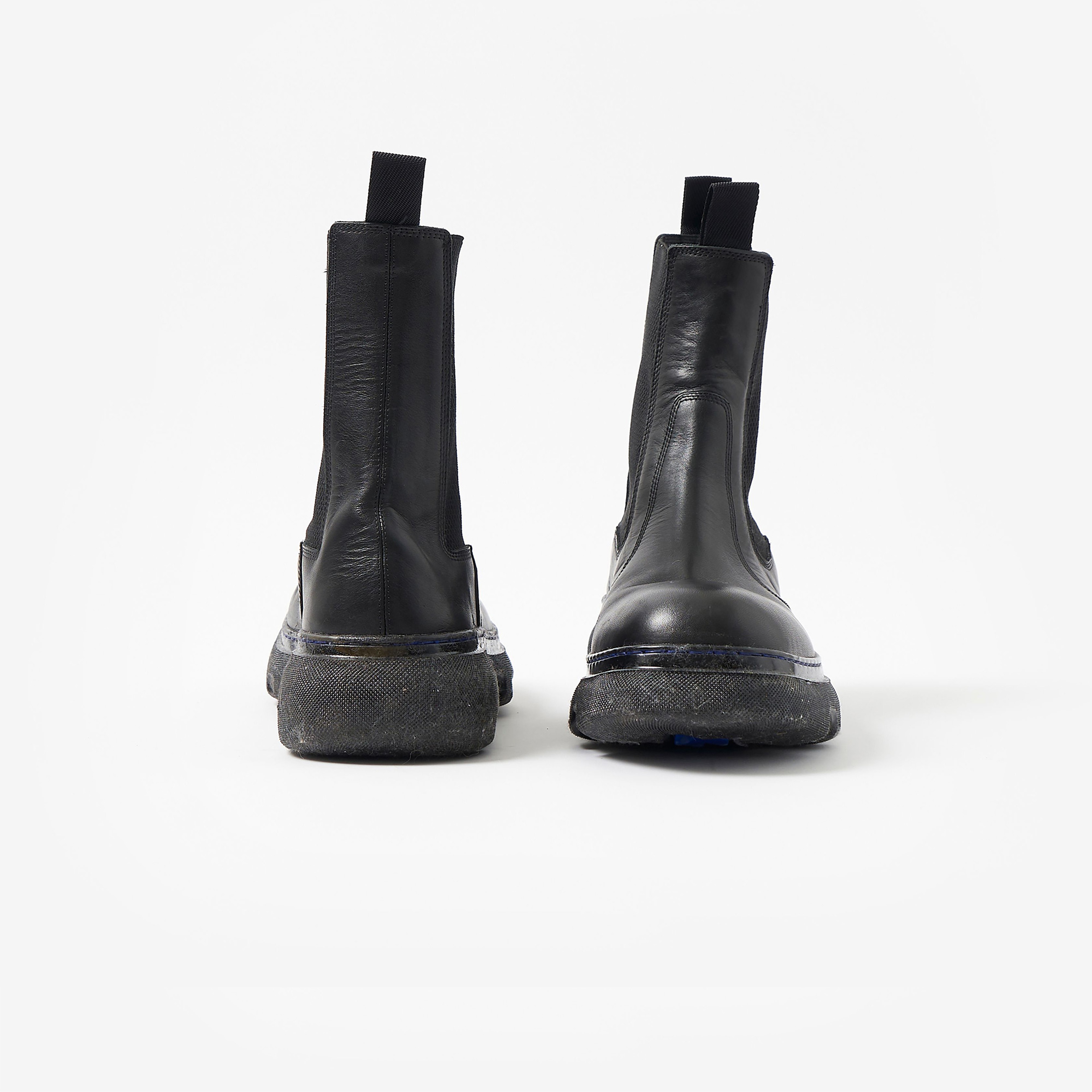 Burberry Leather Creeper Chelsea Erkek Siyah Bot