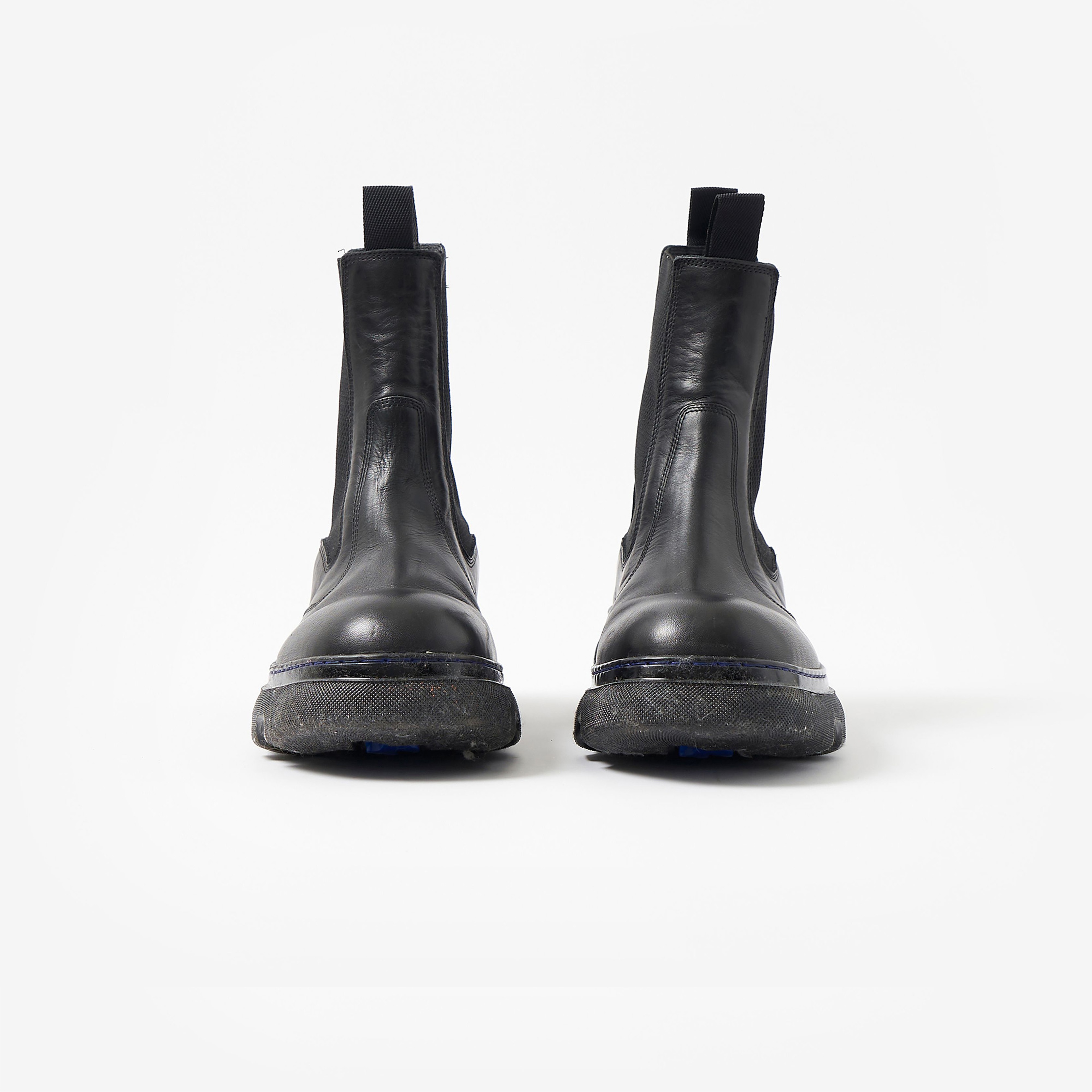 Burberry Leather Creeper Chelsea Erkek Siyah Bot