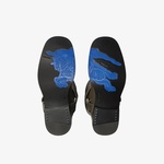 Burberry Leather Saddle High Kadın Haki Bot