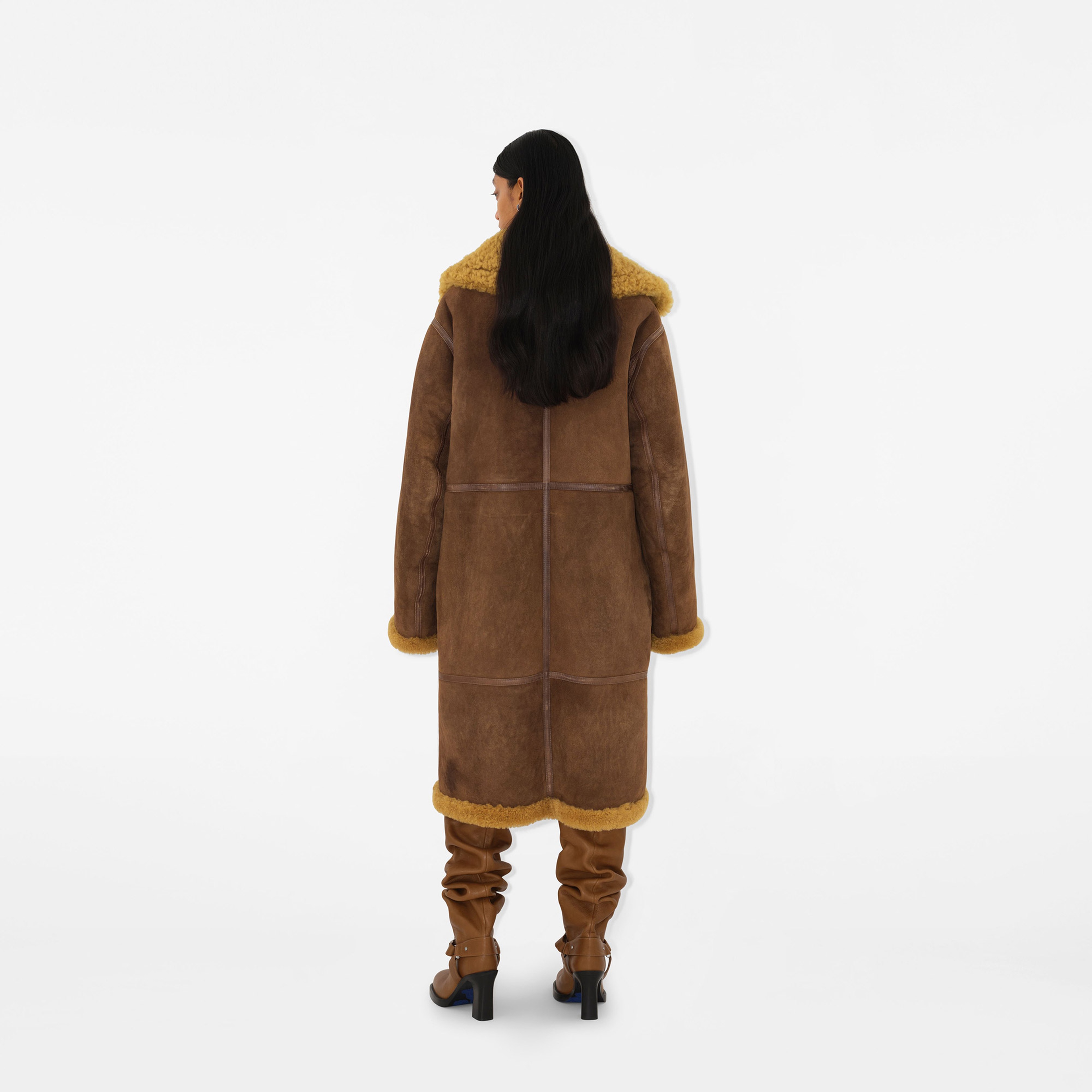 Burberry Kadın Yeşil Deri Mont