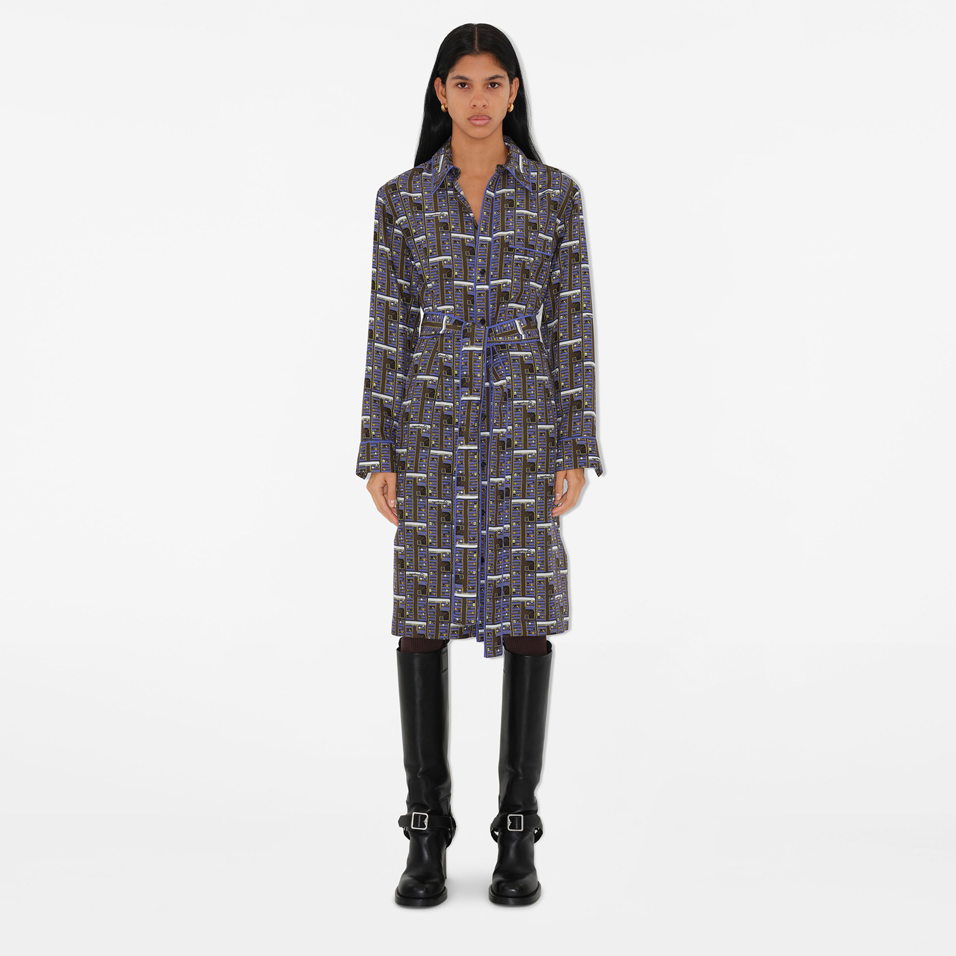 Burberry Kadın Mavi Elbise