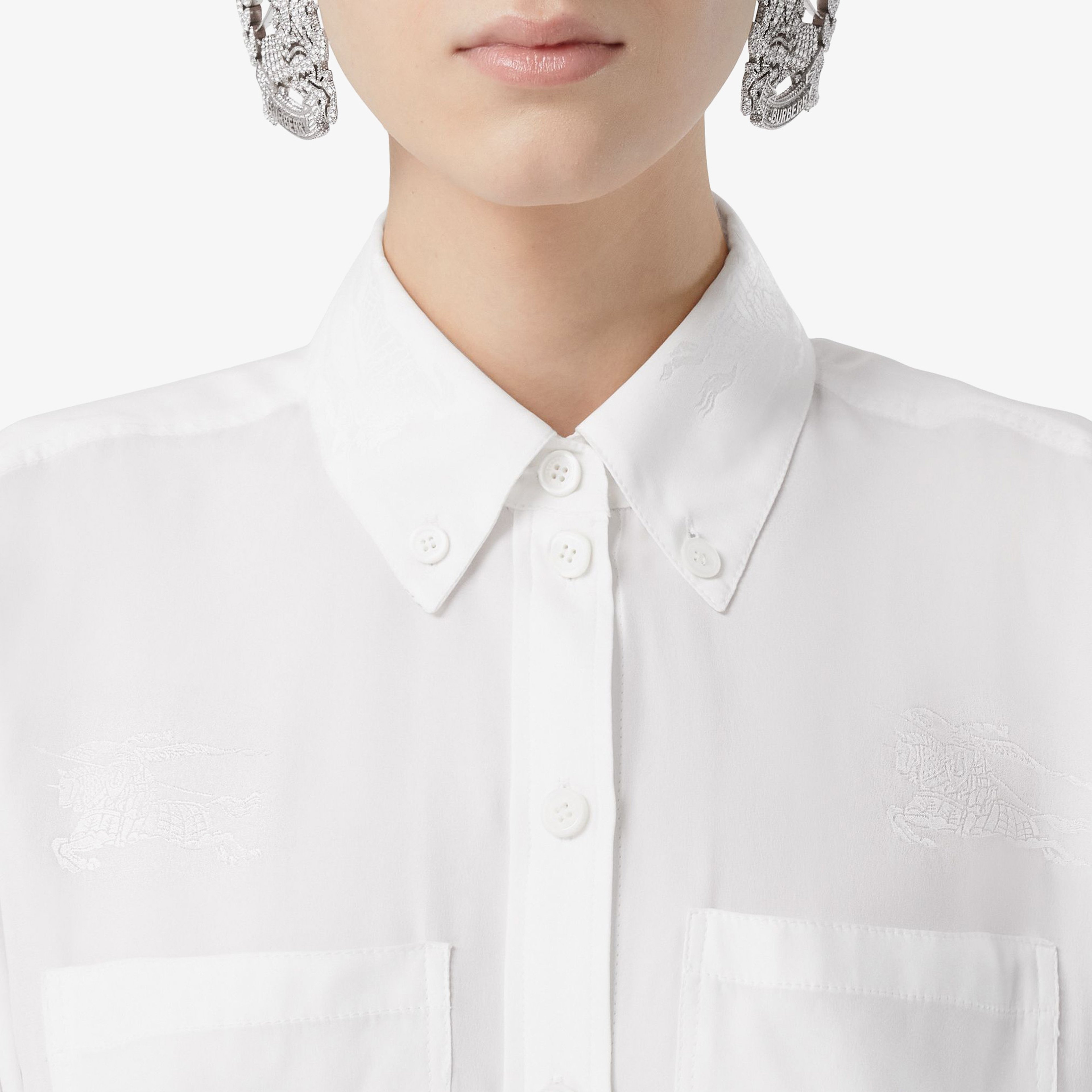 Burberry Kadın Beyaz Gömlek