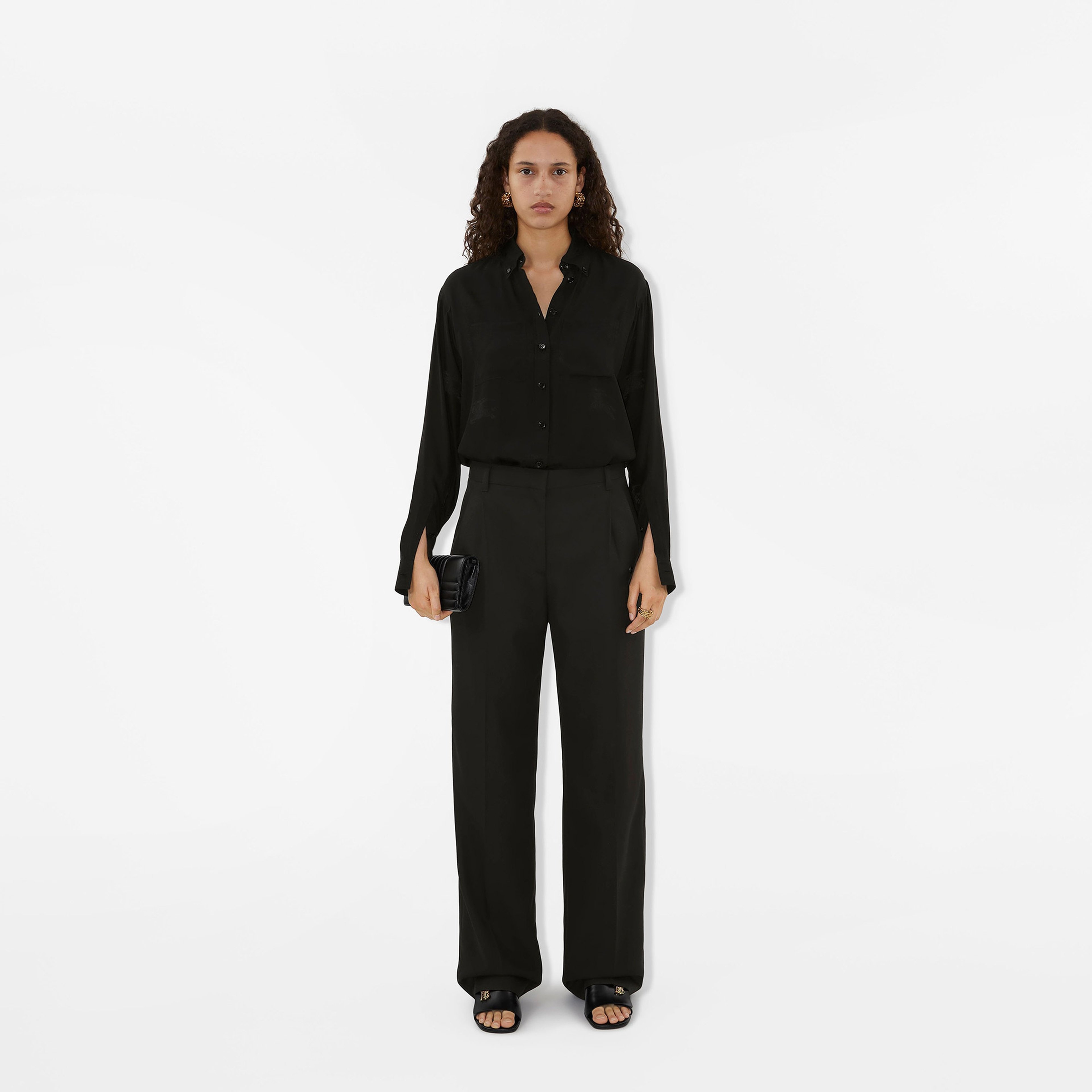 Burberry Kadın Siyah Gömlek