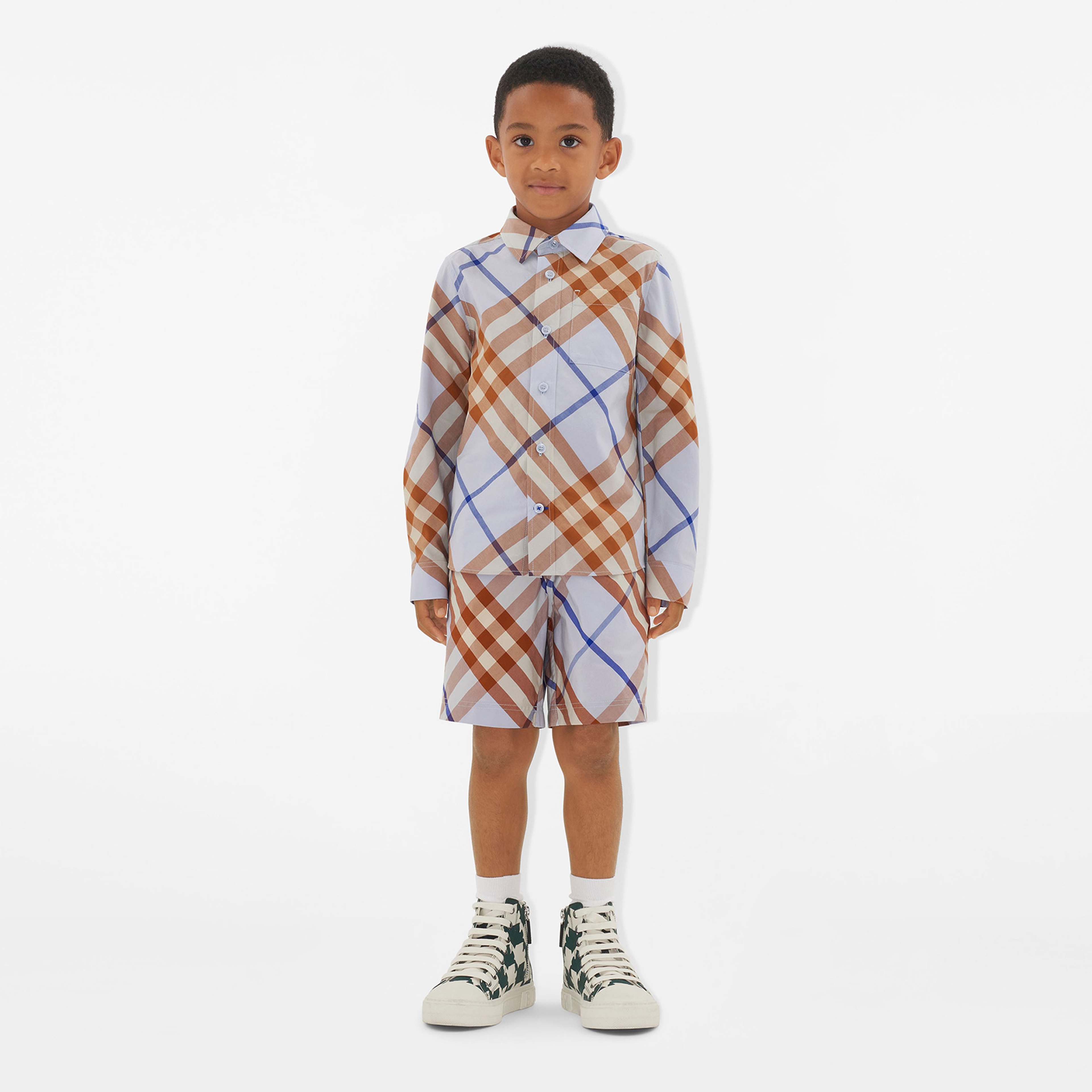 Burberry Çocuk Mavi Gömlek