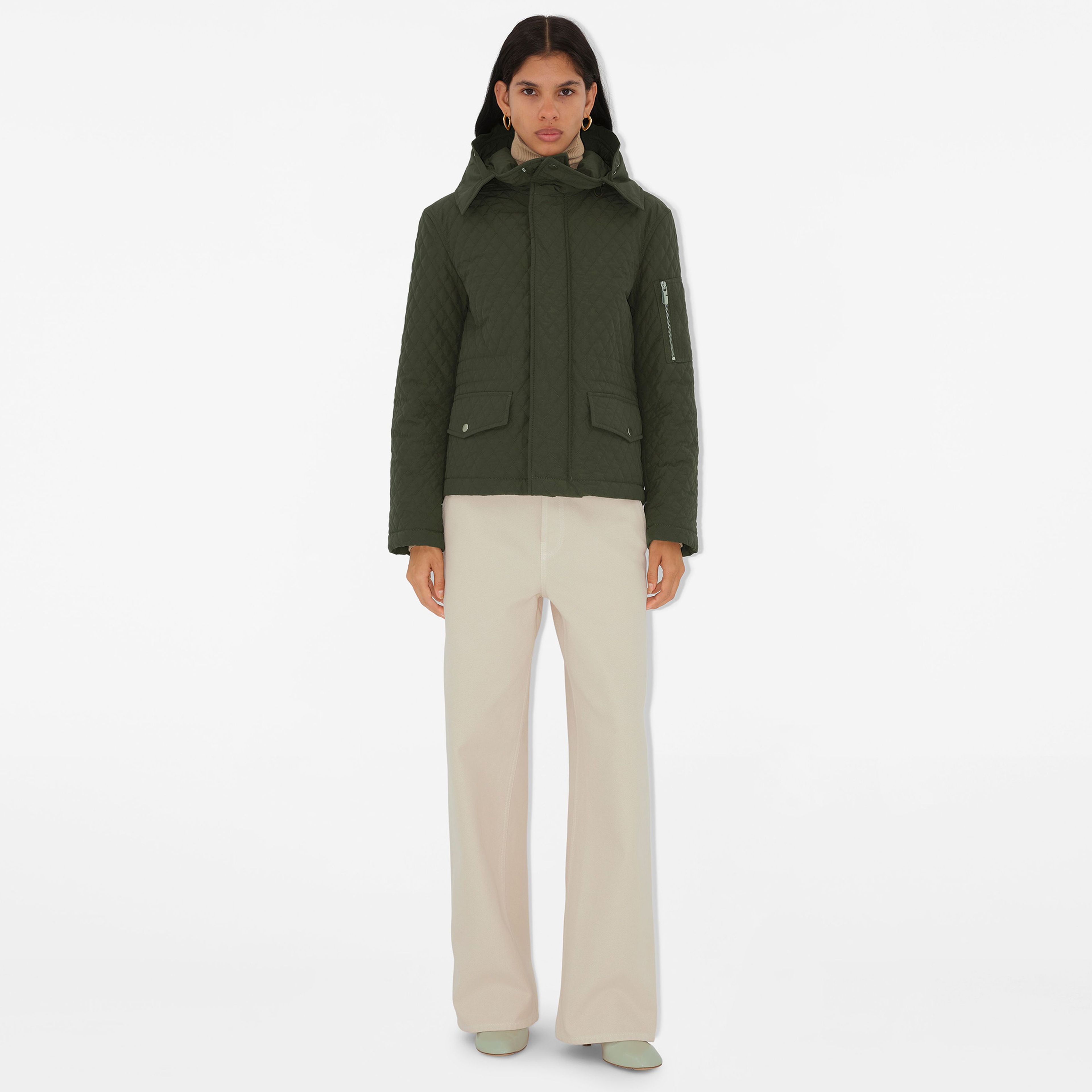 Burberry Kadın Gri Mont