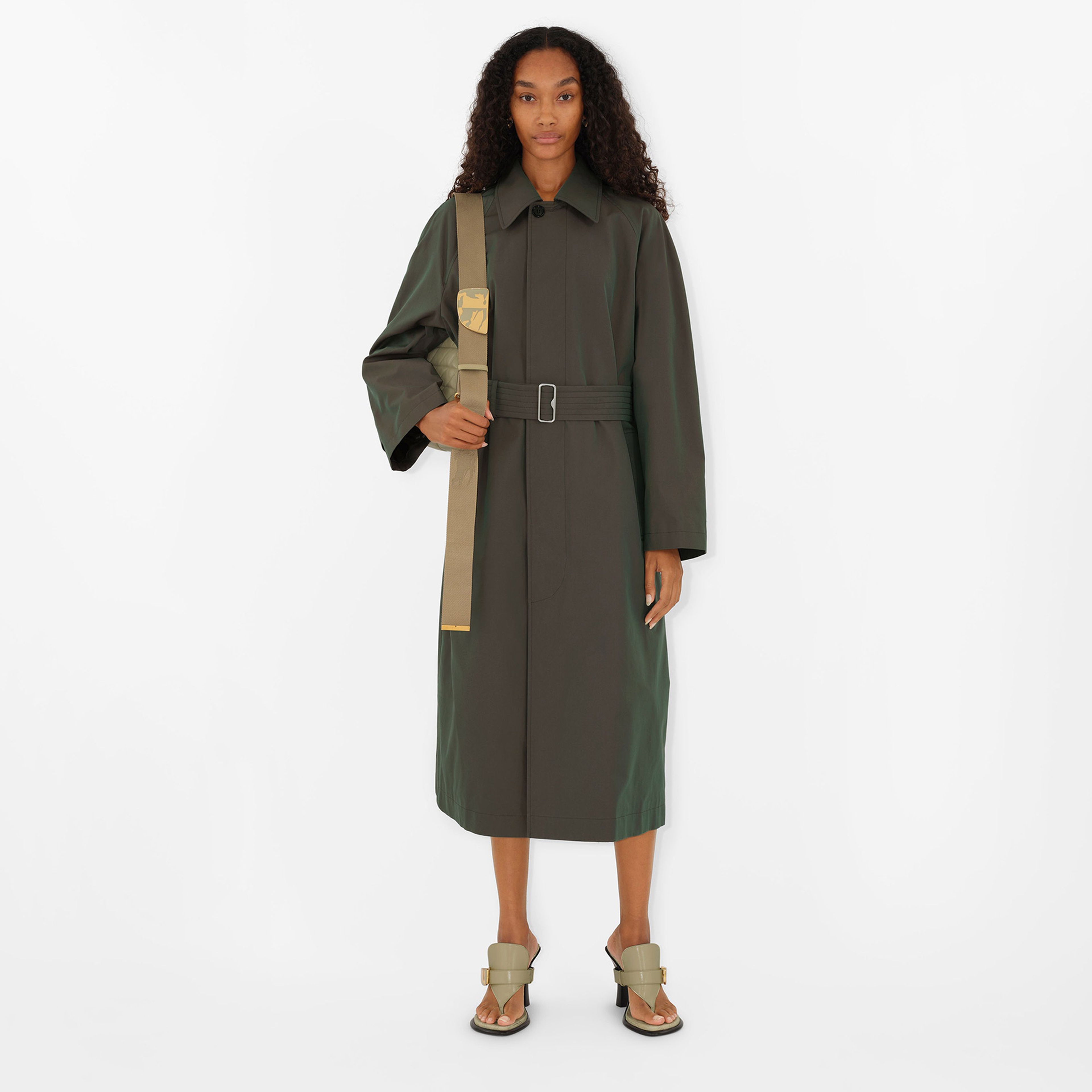 Burberry Kadın Yeşil Pardesu