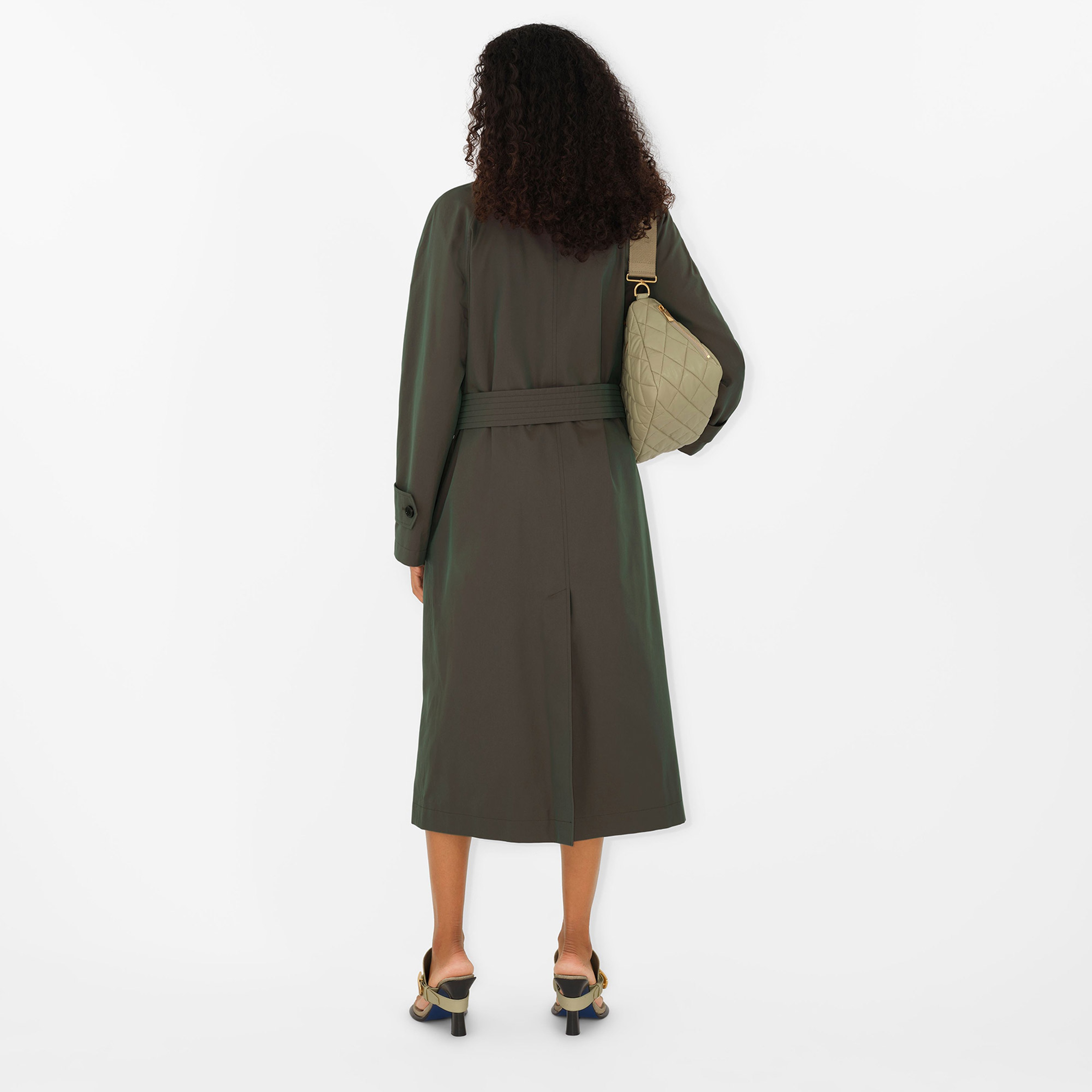 Burberry Kadın Yeşil Pardesu