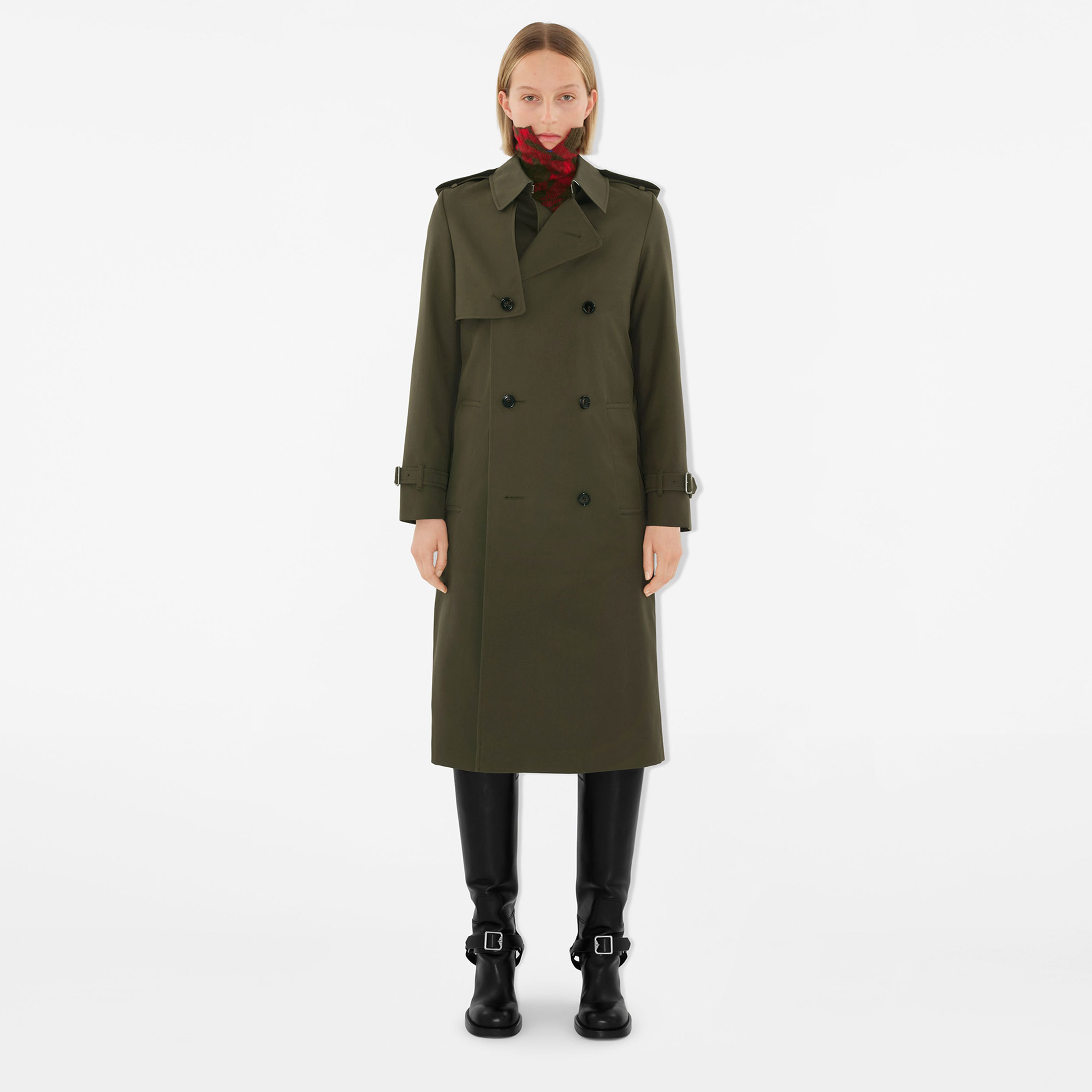 Burberry Kadın Gri Pardesu