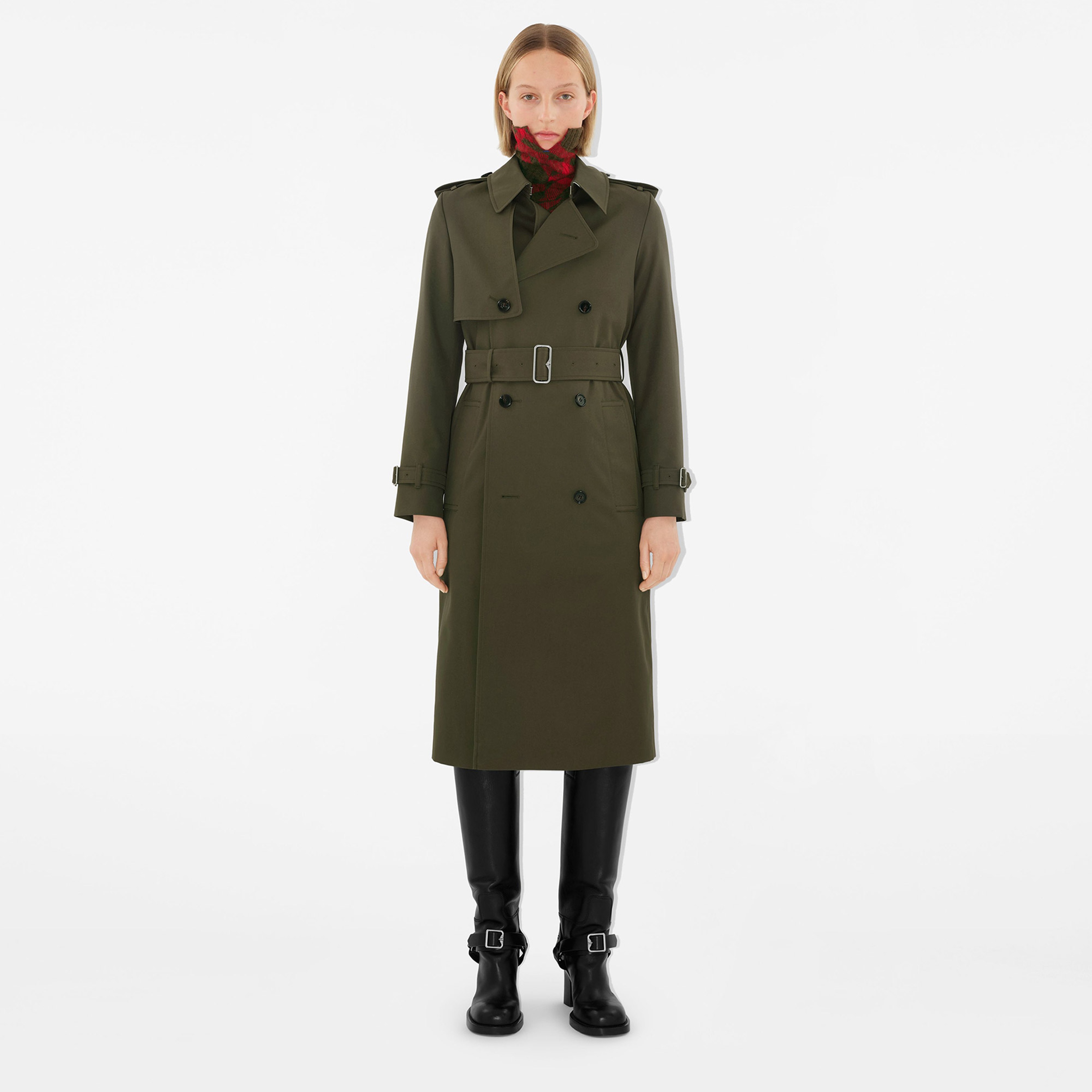 Burberry Kadın Gri Pardesu