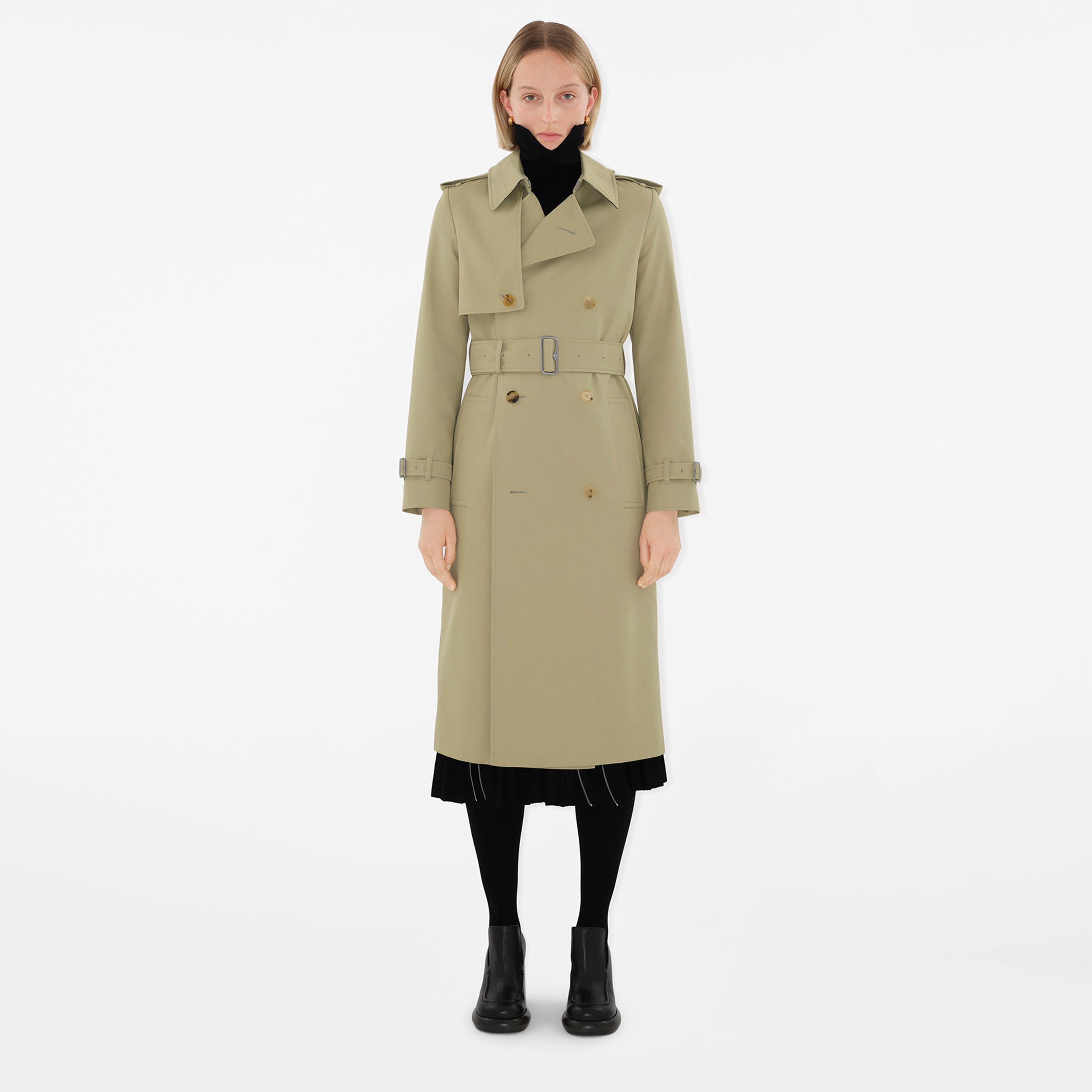 Burberry Kadın Yeşil Pardesu