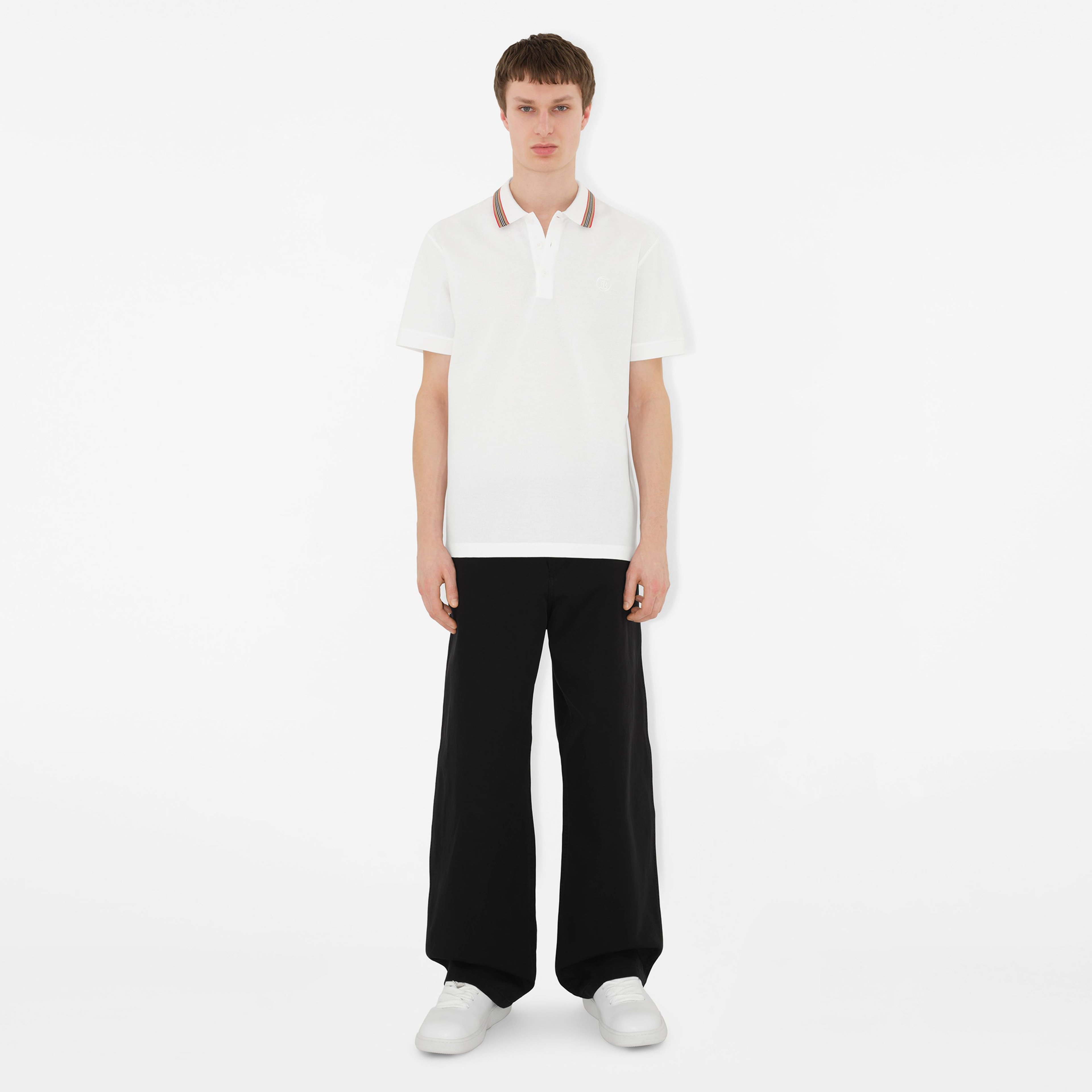 Burberry Erkek Beyaz Polo