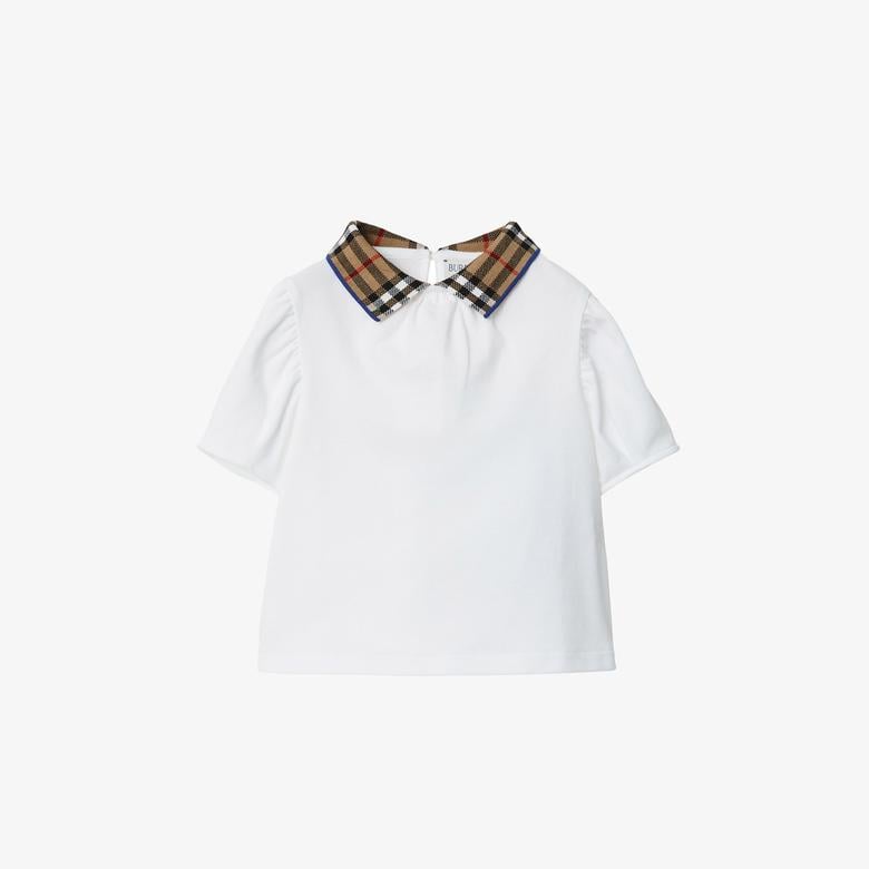 Burberry Çocuk Beyaz Polo