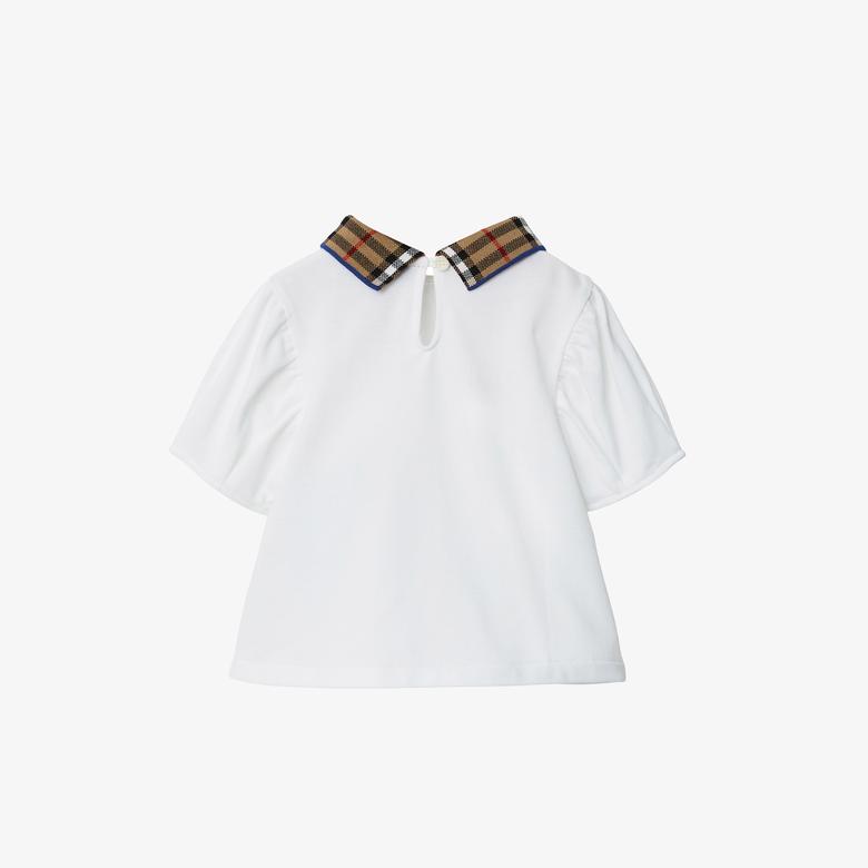 Burberry Çocuk Beyaz Polo