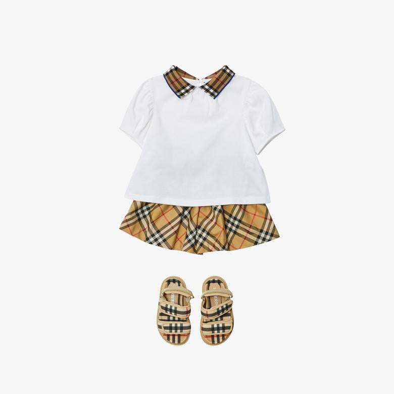 Burberry Çocuk Beyaz Polo