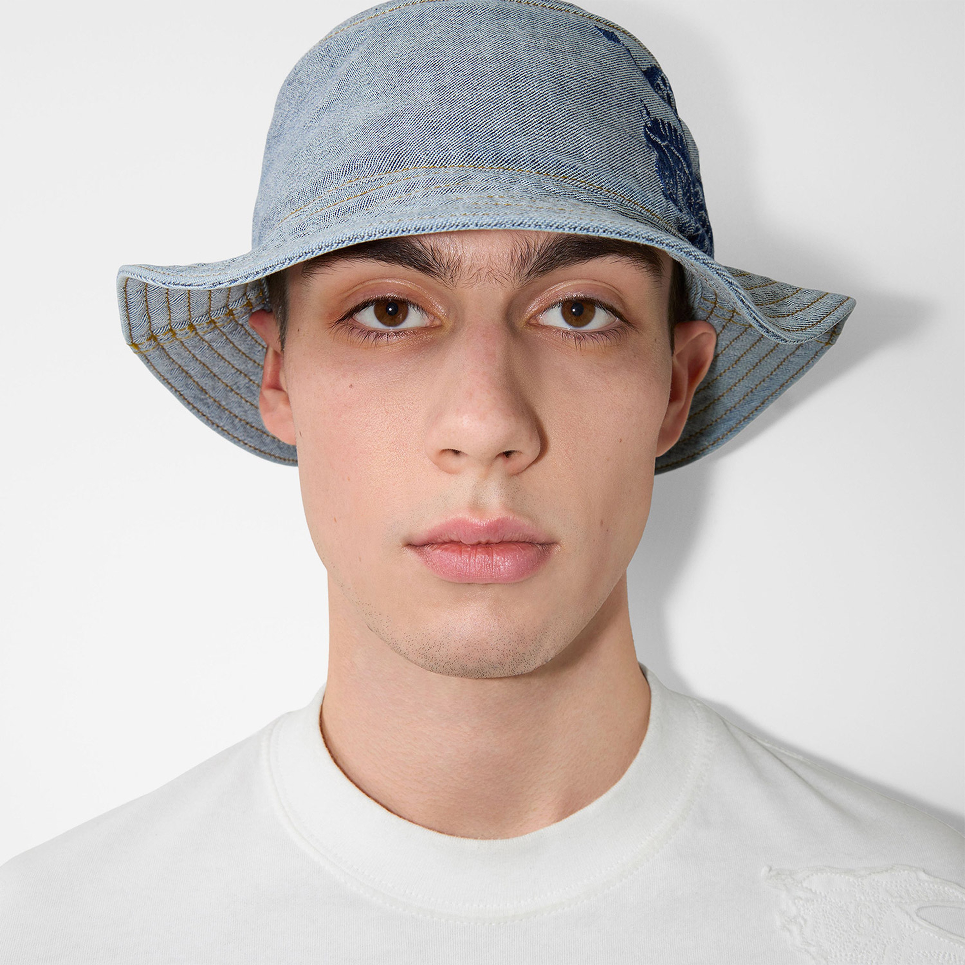 Burberry Denim Bucket Erkek Mavi Şapka