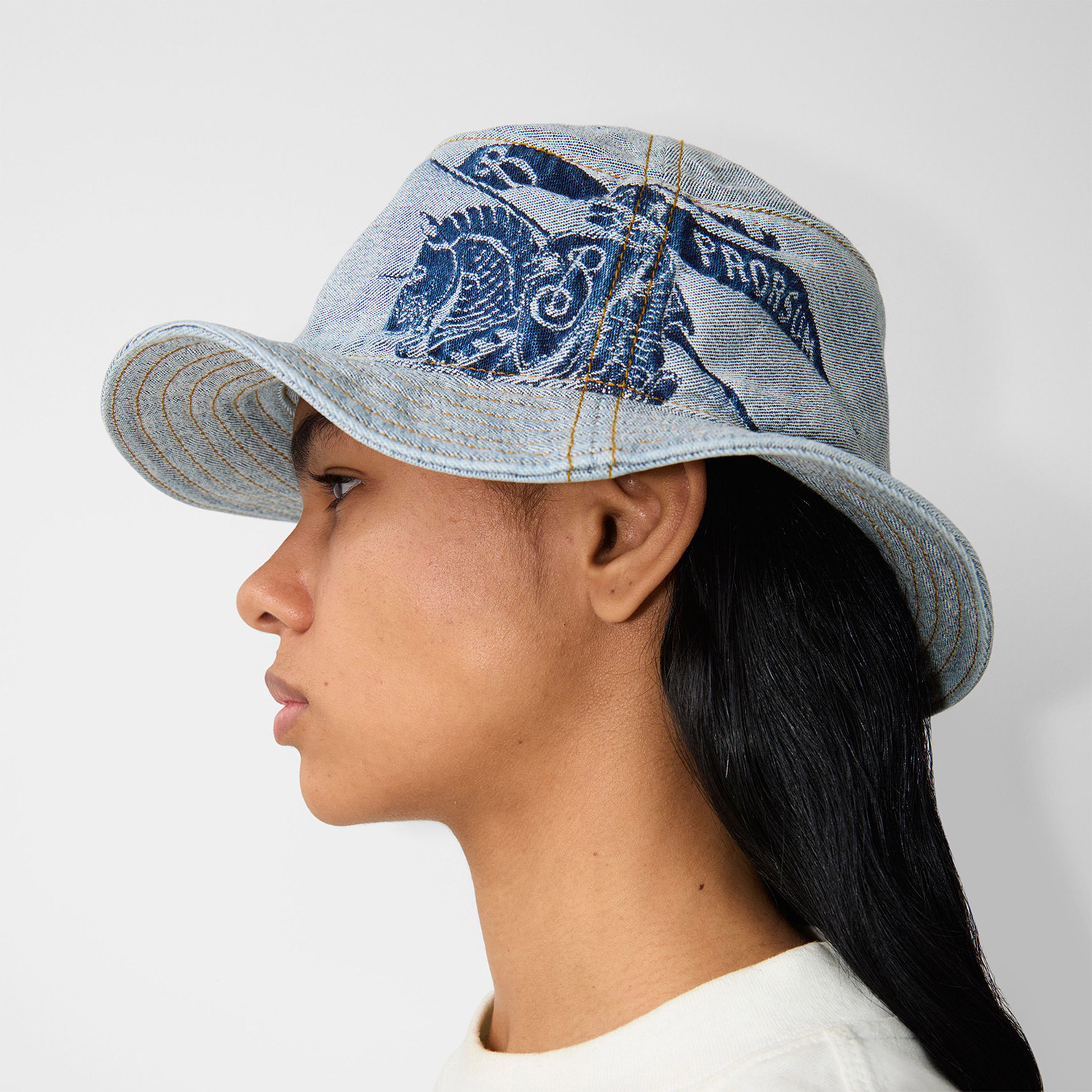 Burberry Denim Bucket Erkek Mavi Şapka