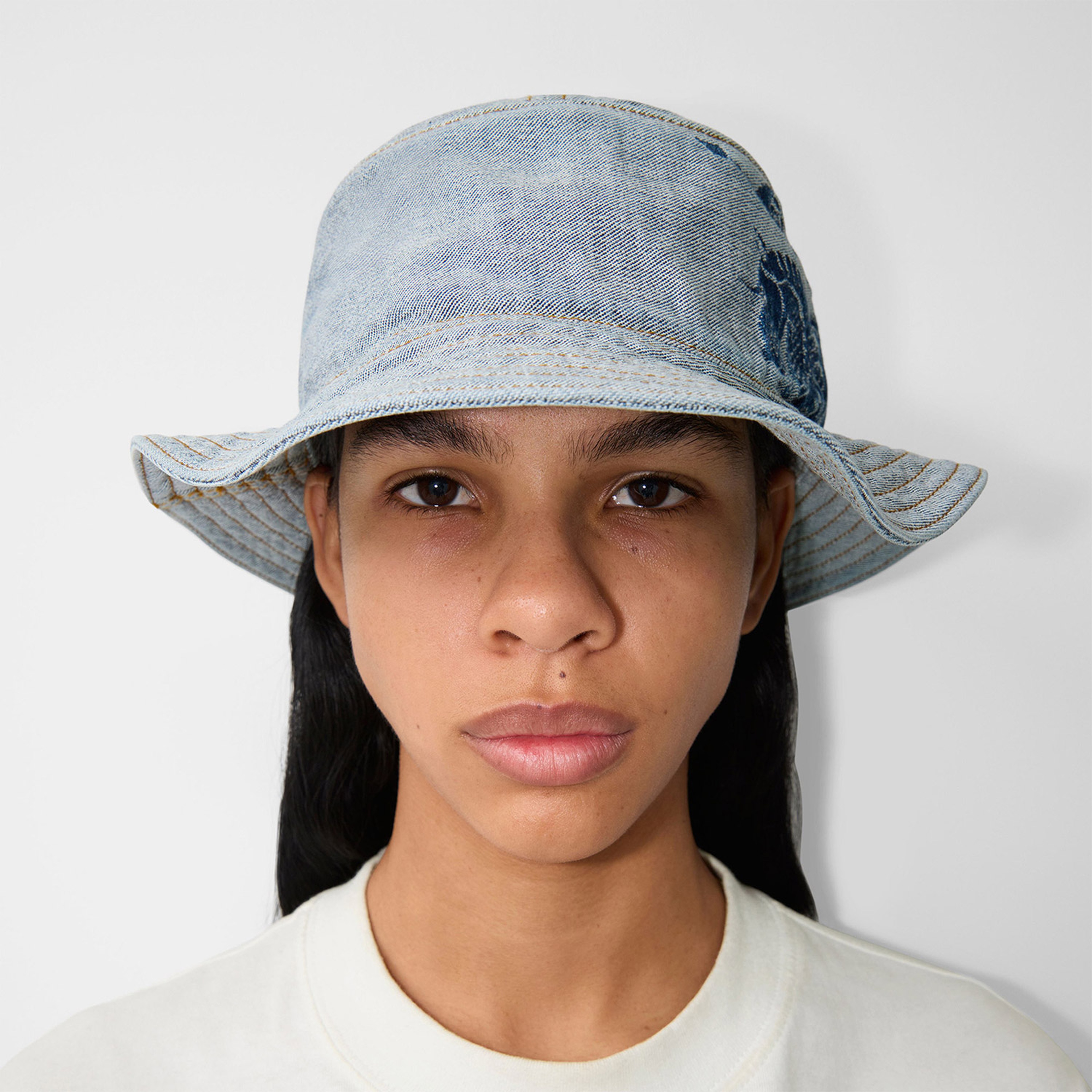 Burberry Denim Bucket Erkek Mavi Şapka