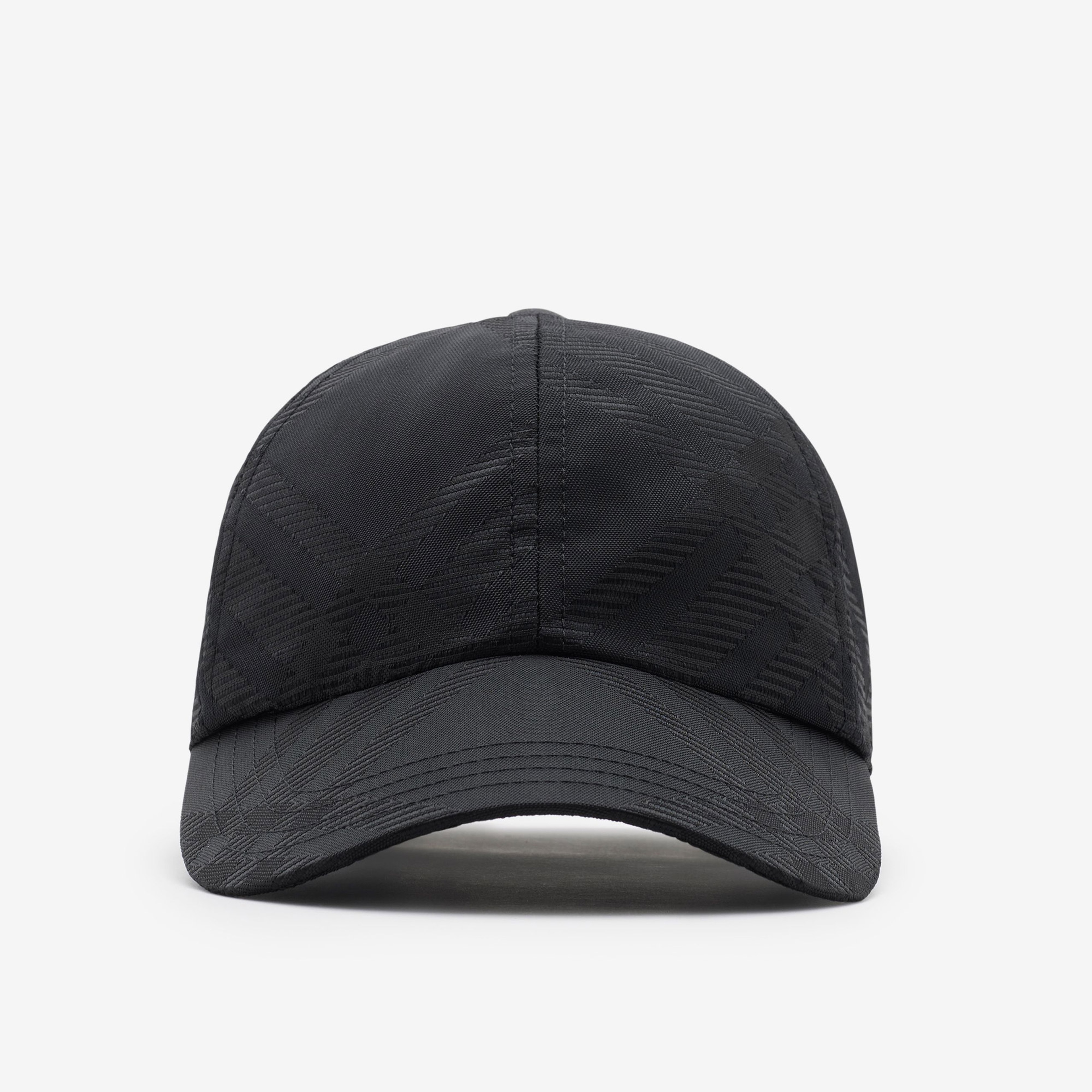 Burberry Check Nylon Blend Baseball Erkek Siyah Şapka
