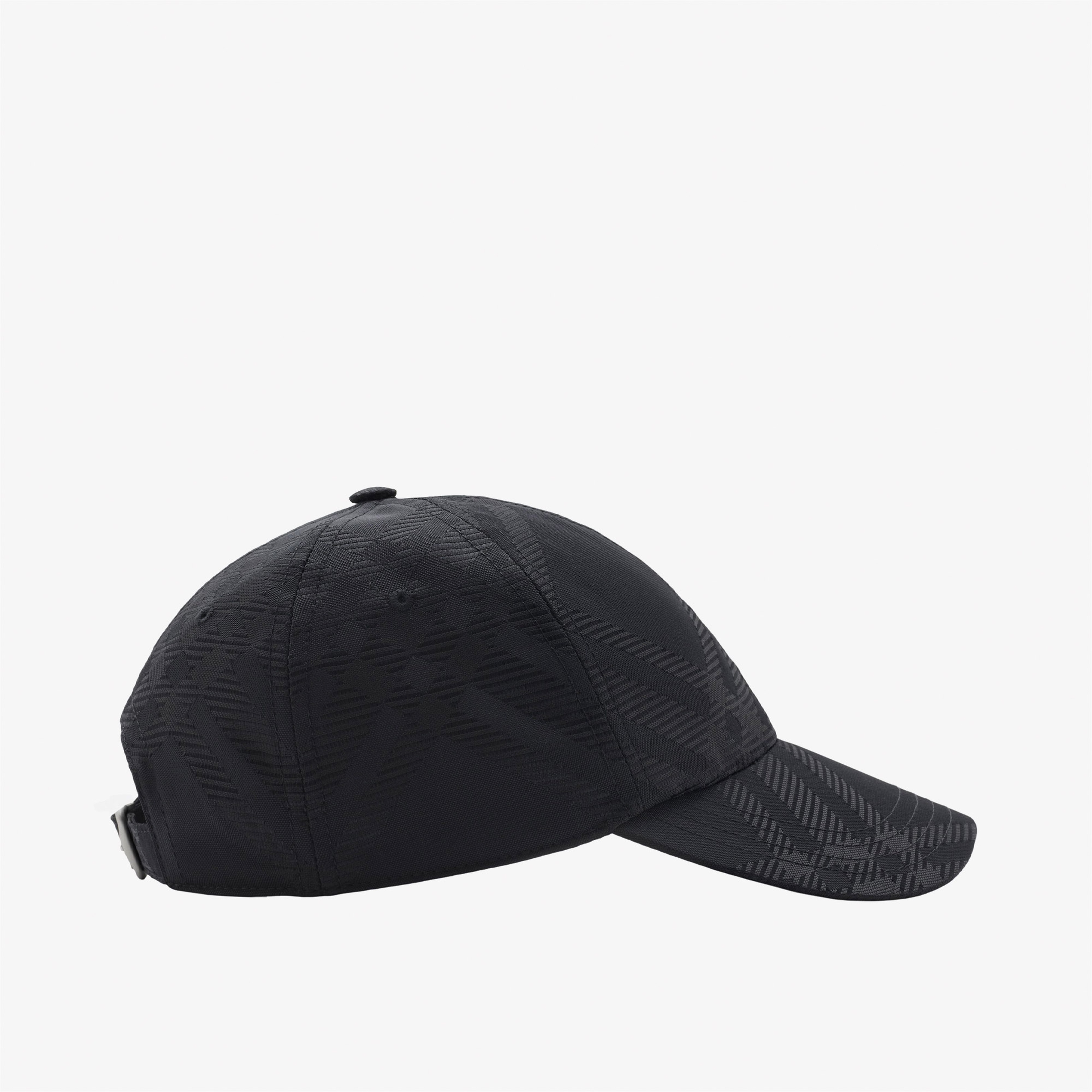 Burberry Check Nylon Blend Baseball Erkek Siyah Şapka