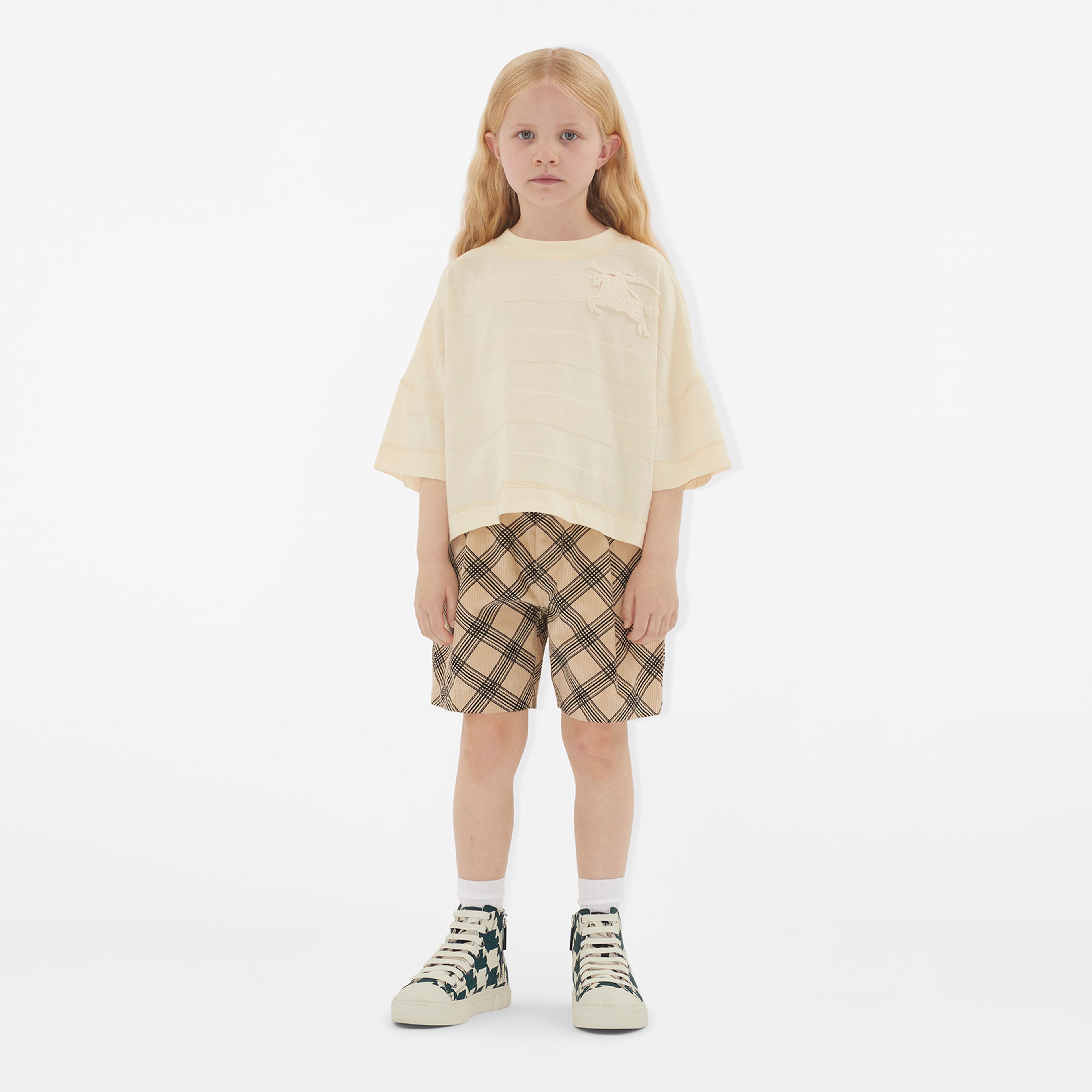 Burberry Çocuk Beyaz T-Shirt