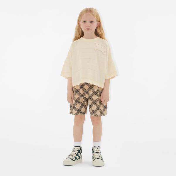 Burberry Çocuk Beyaz T-Shirt