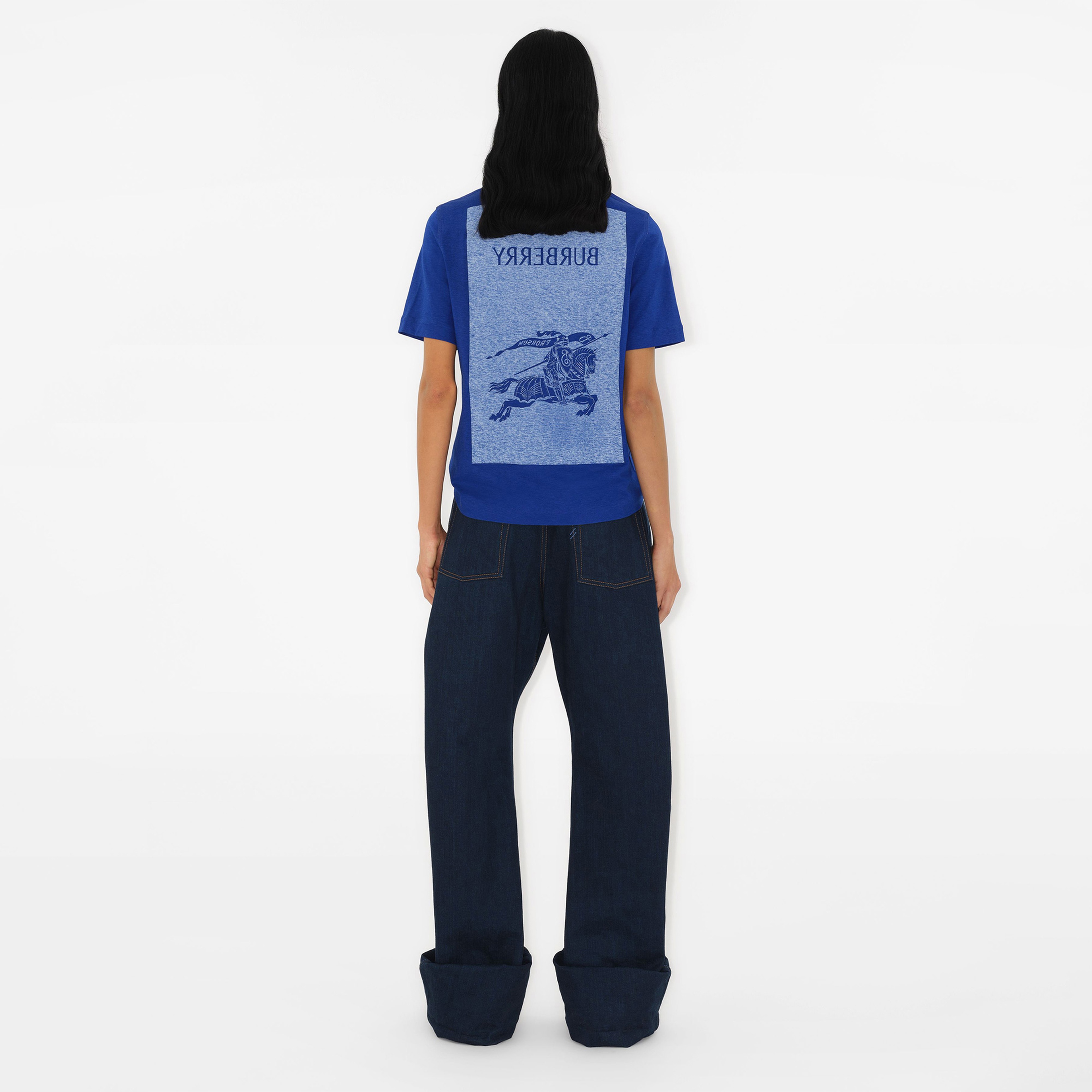 Burberry Kadın Mavi T-Shirt