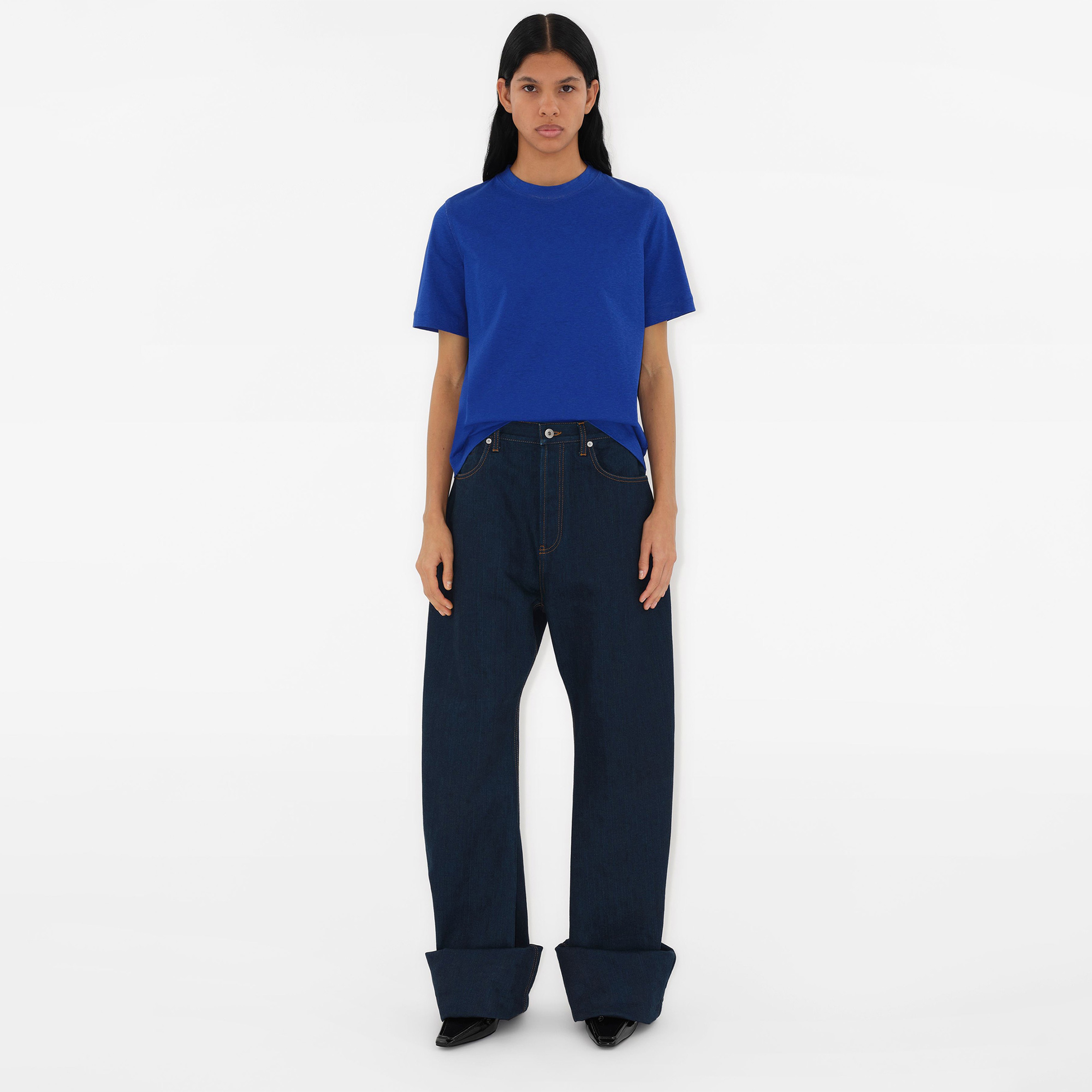 Burberry Kadın Mavi T-Shirt