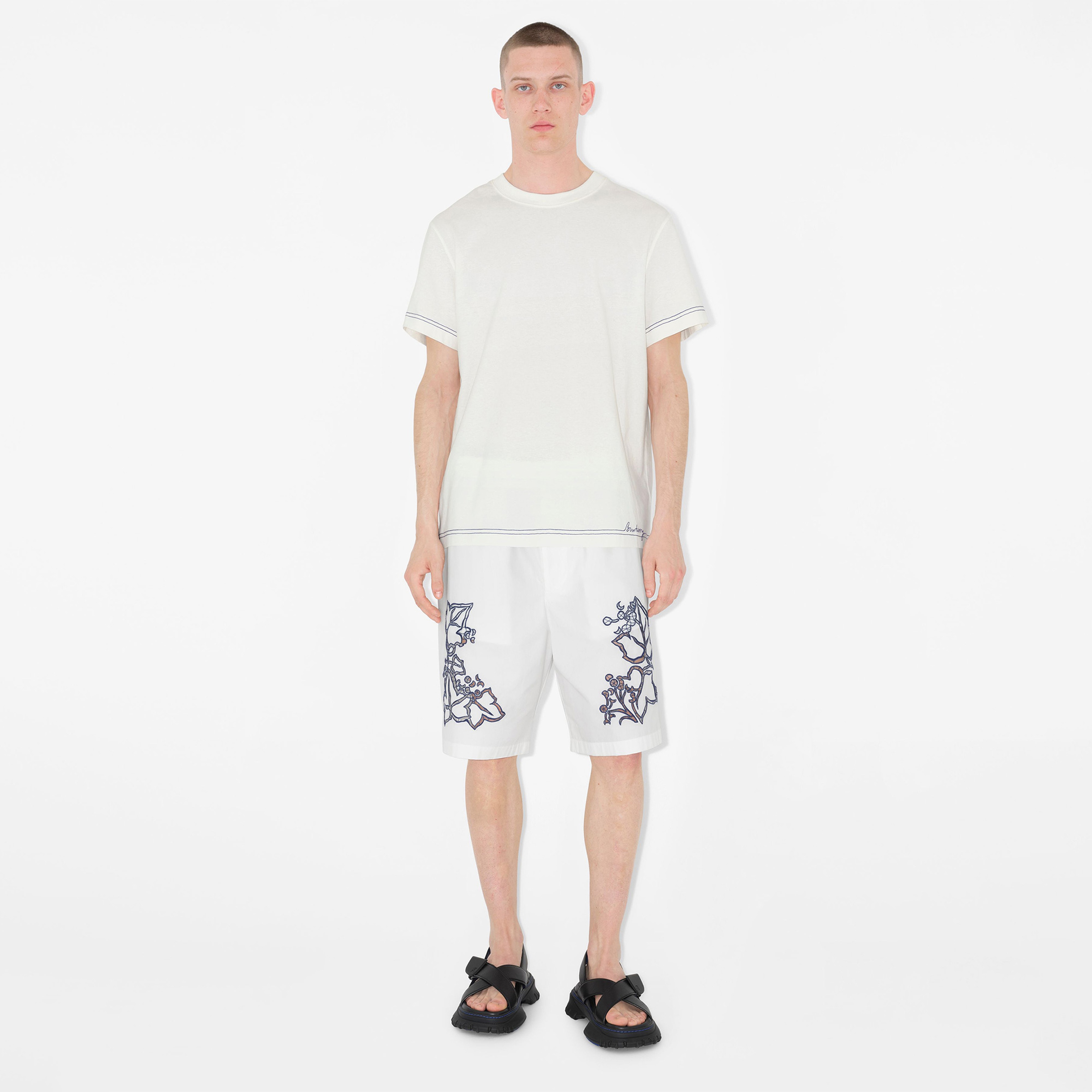 Burberry Erkek Beyaz T-Shirt