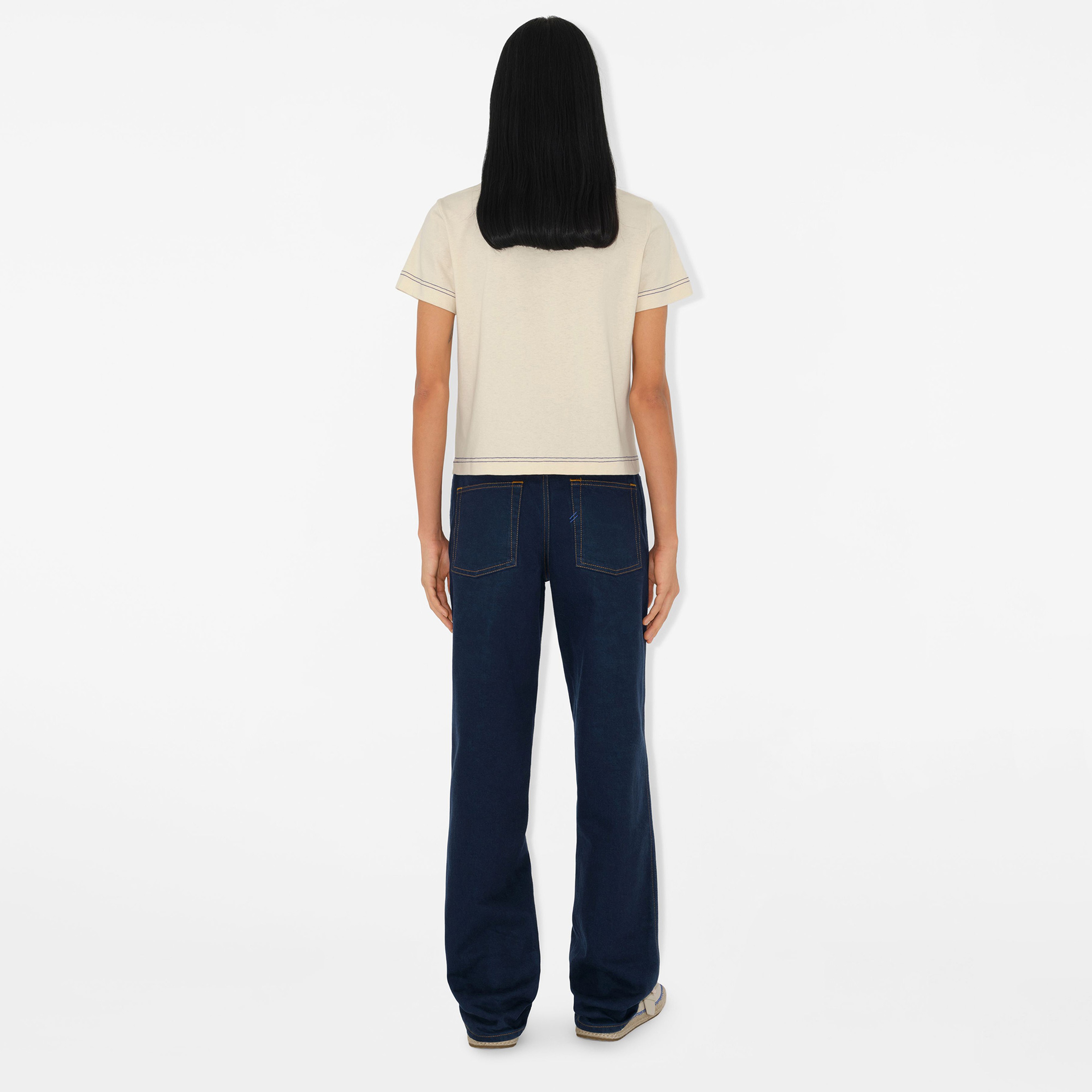 Burberry Kadın Bej T-Shirt