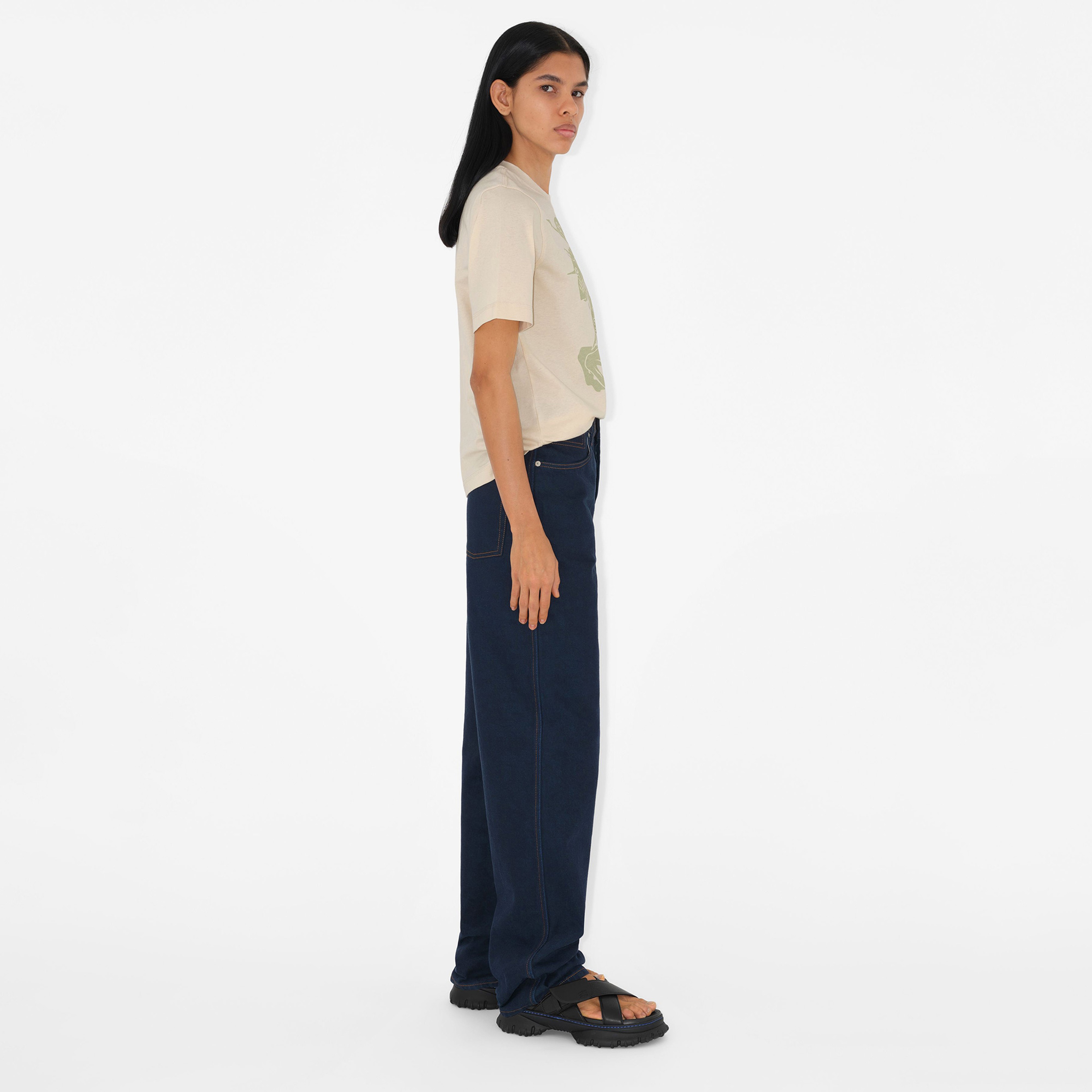 Burberry Kadın Bej T-Shirt