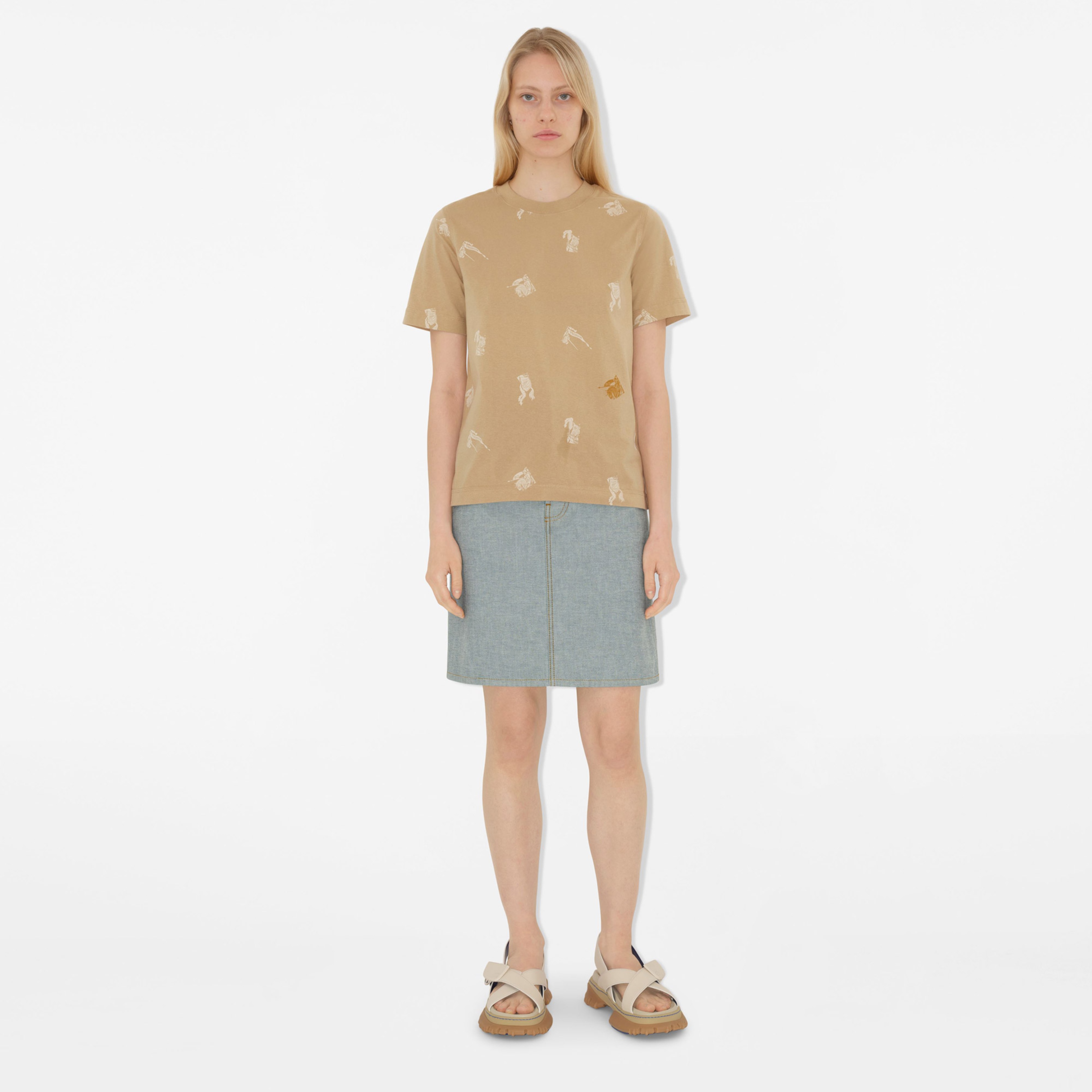 Burberry Kadın Sarı T-Shirt