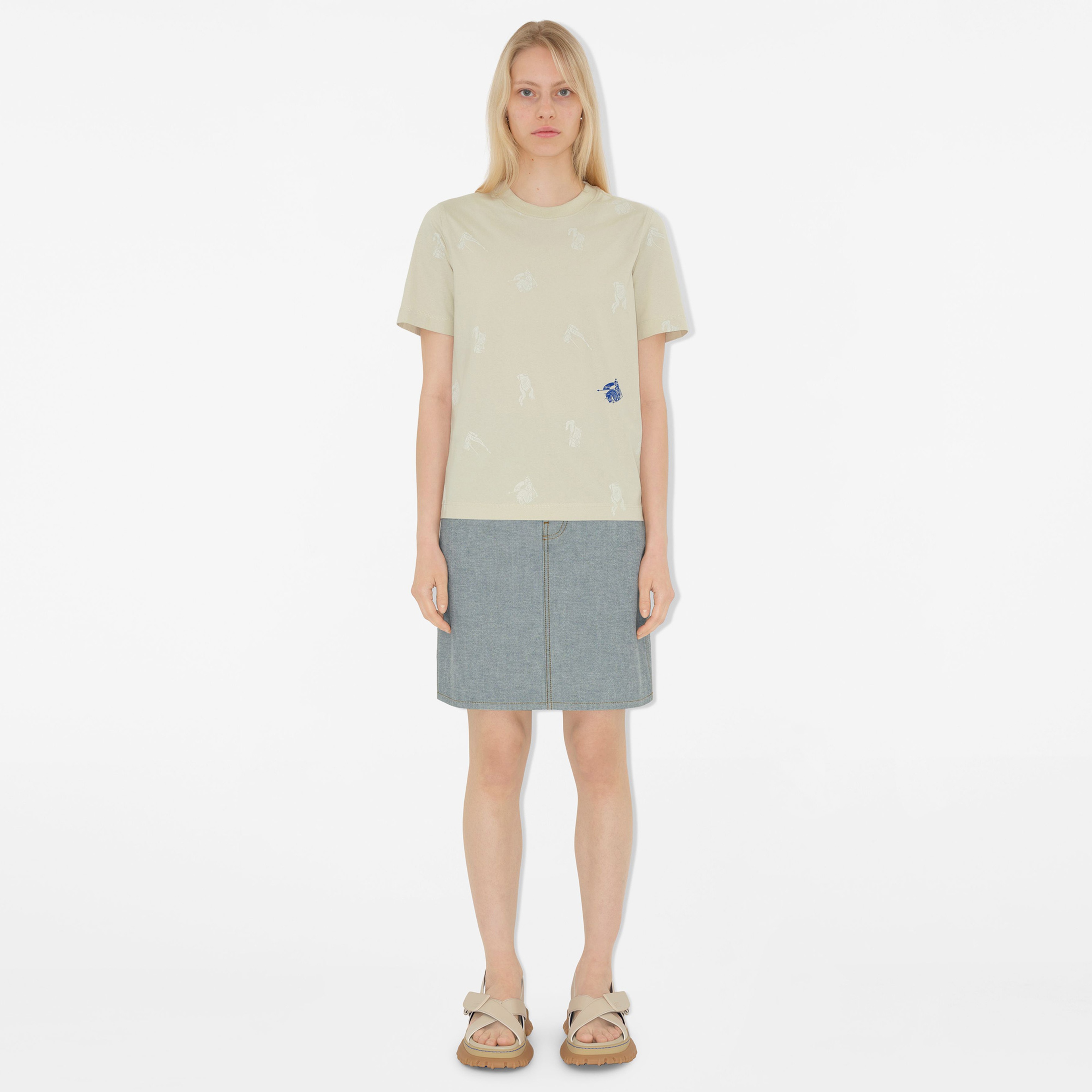 Burberry Kadın Gri T-Shirt