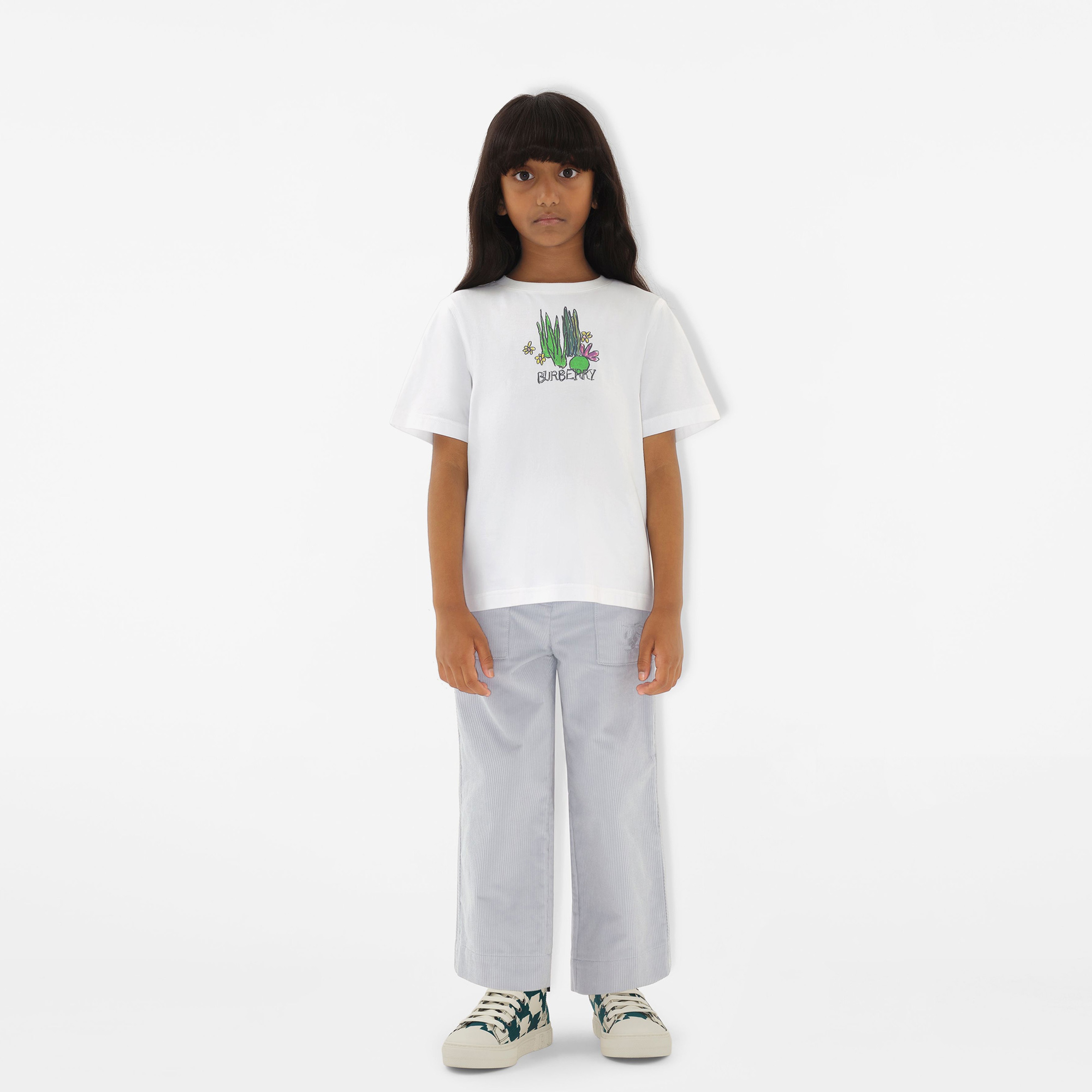 Burberry Çocuk Beyaz T-Shirt