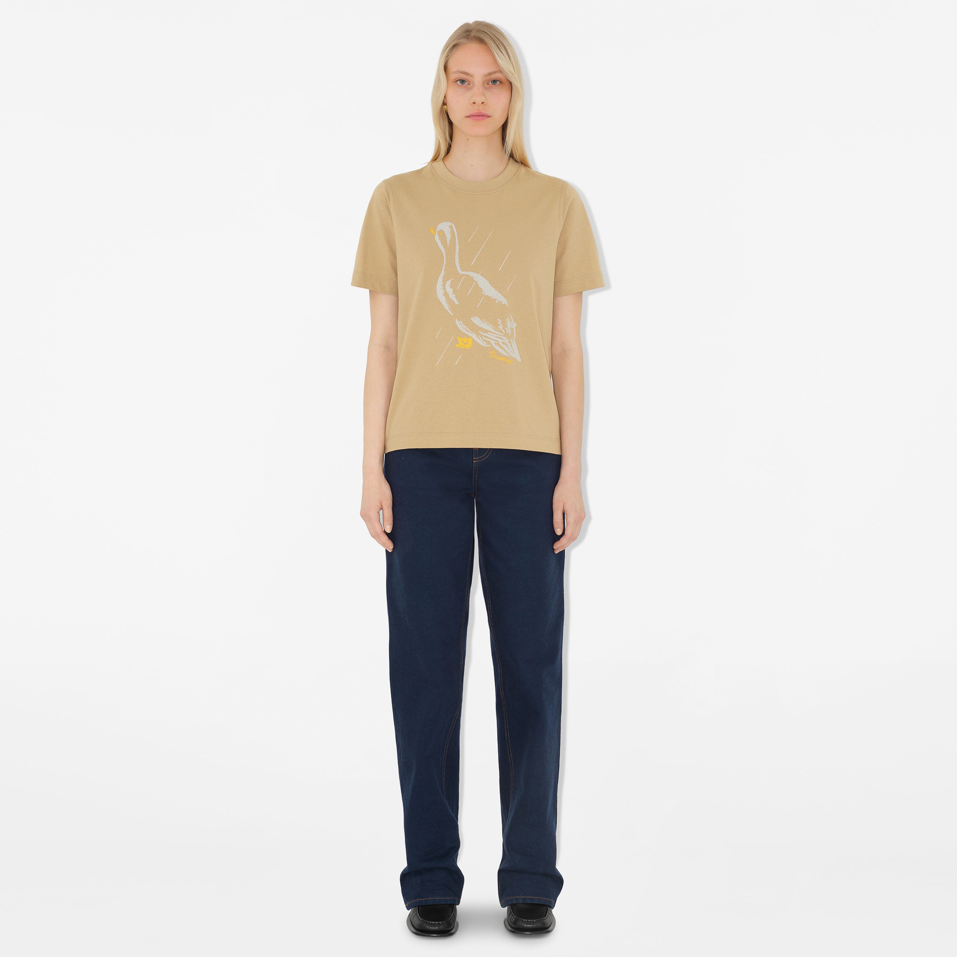 Burberry Kadın Sarı T-Shirt