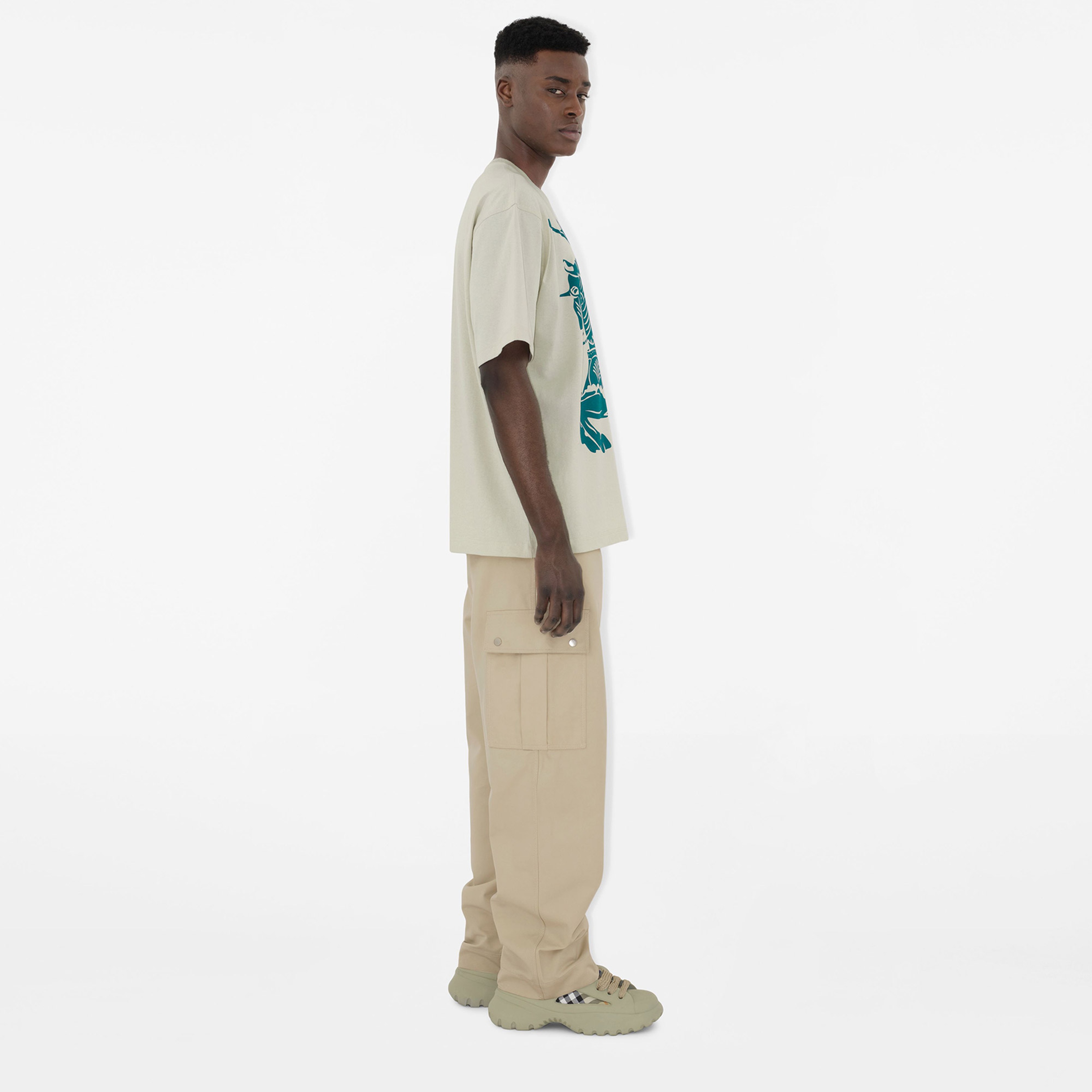 Burberry Erkek Gri T-Shirt