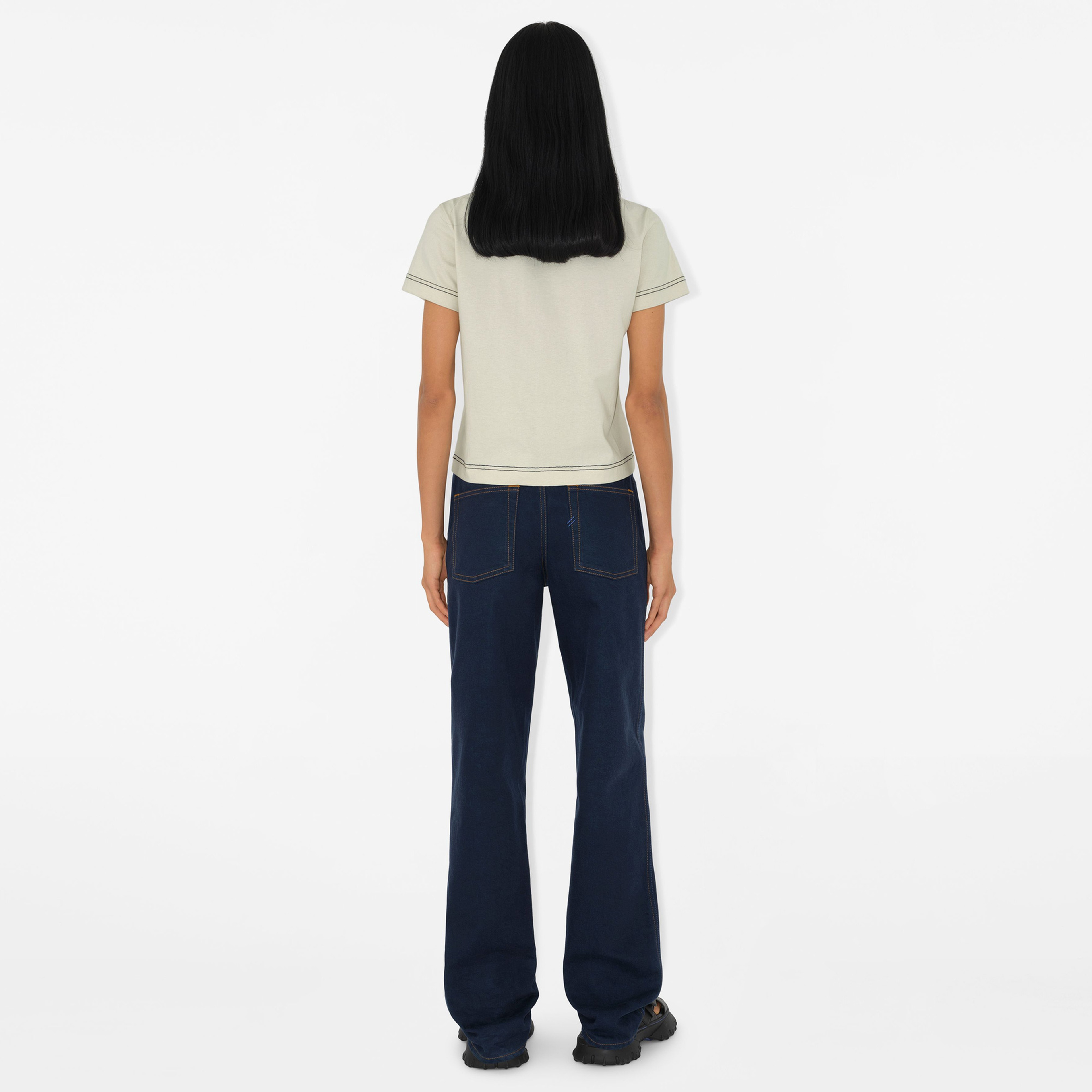 Burberry Kadın Gri T-Shirt