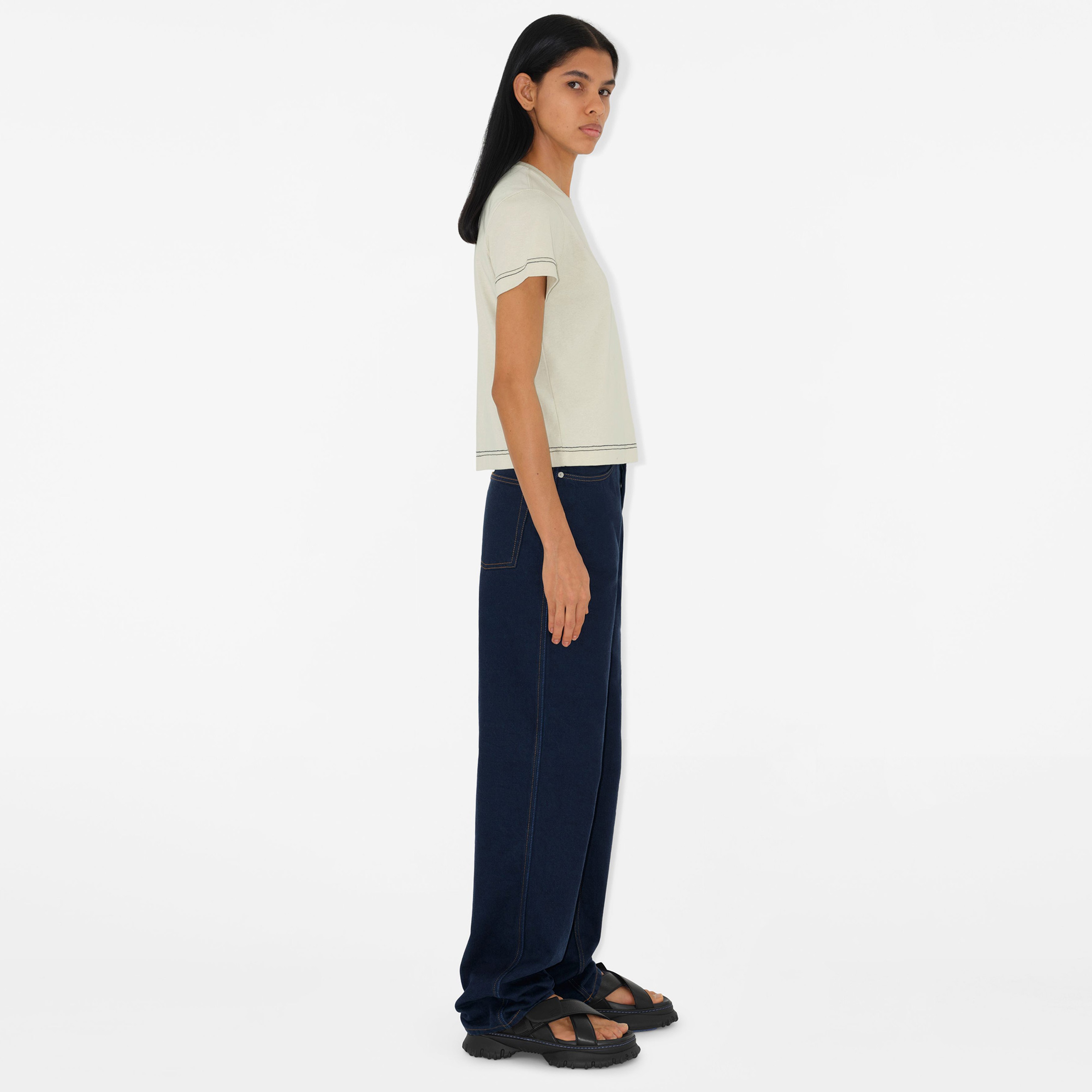 Burberry Kadın Gri T-Shirt