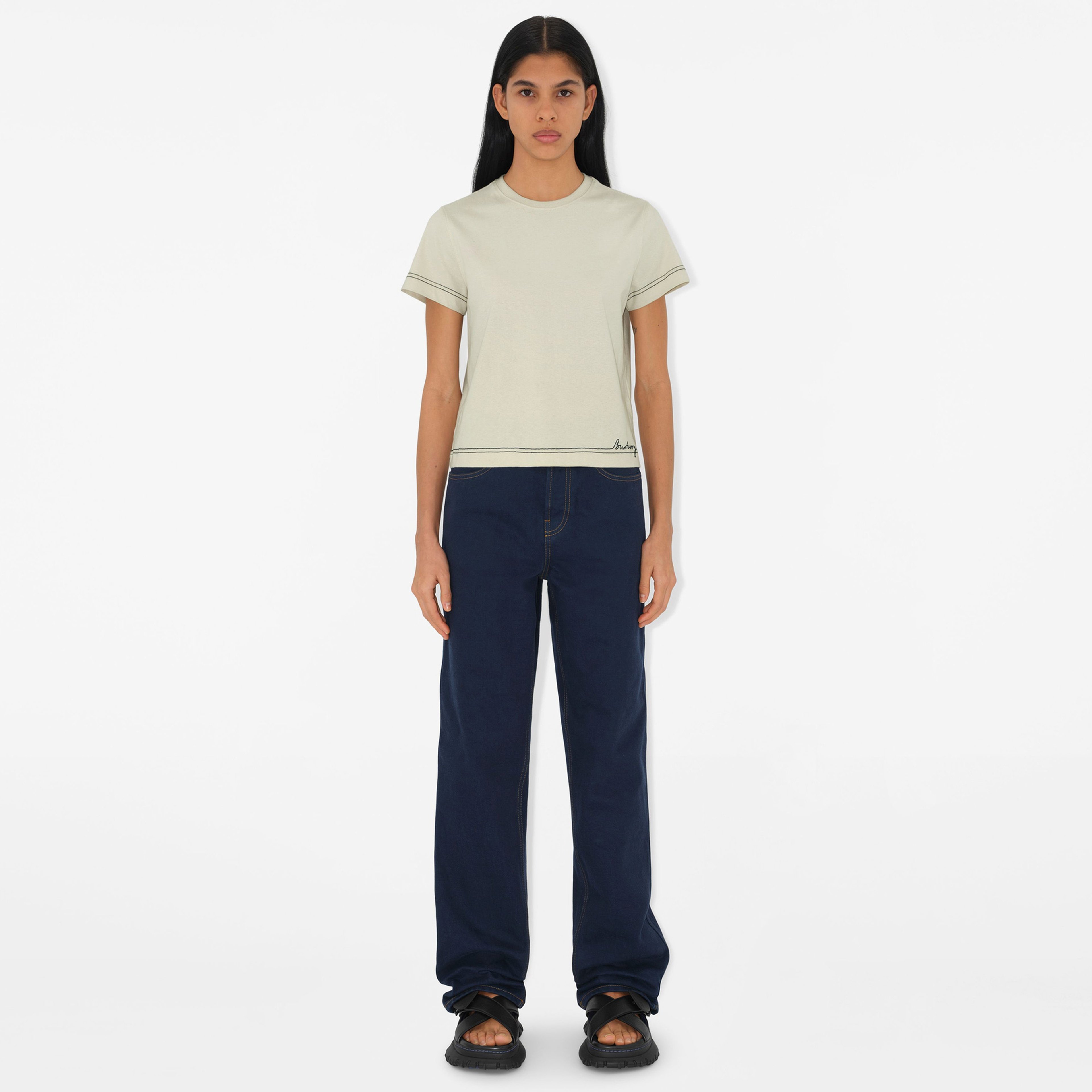 Burberry Kadın Gri T-Shirt